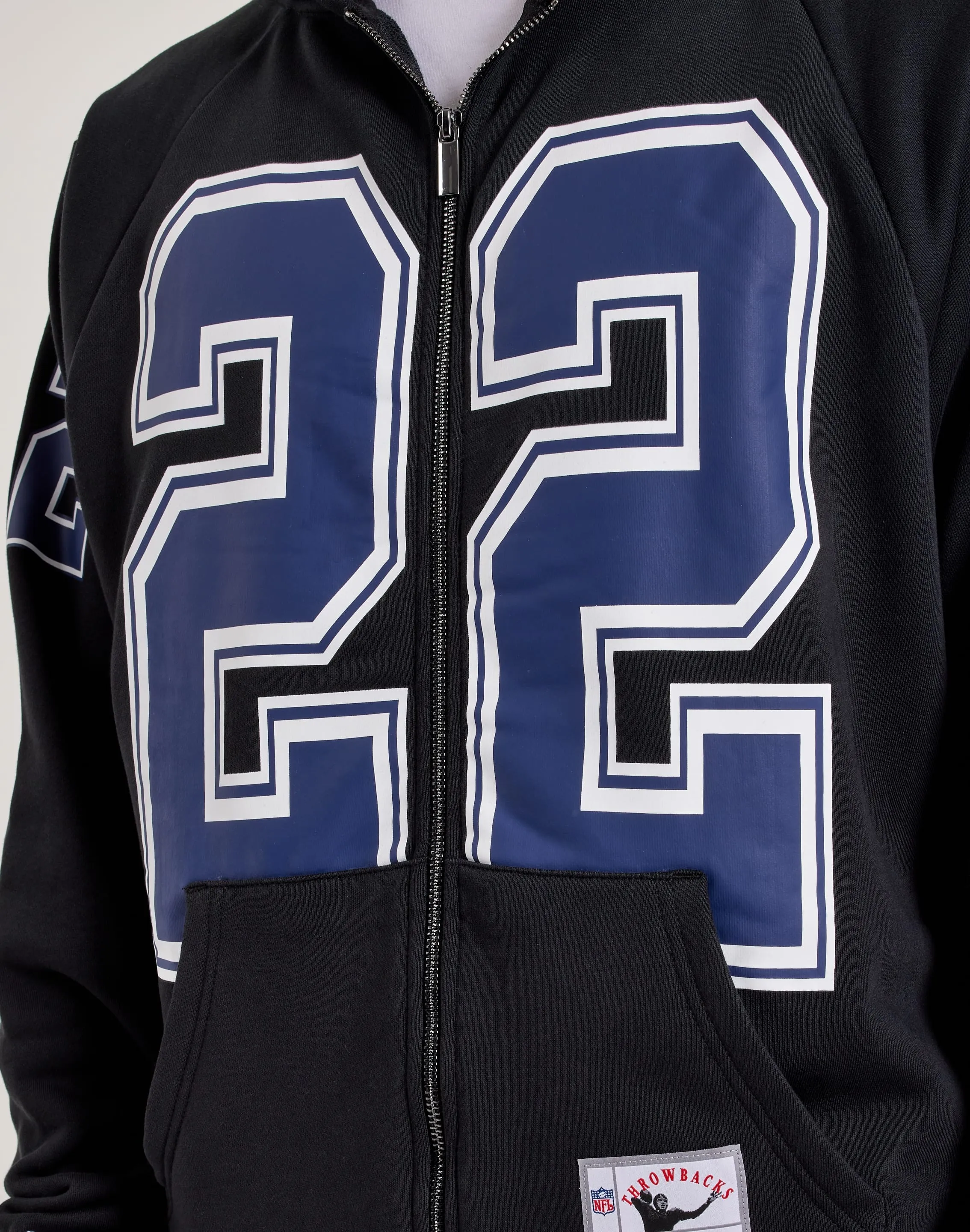 ZeroRestrictionMobility Mitchell & Ness NFL Maxxed Out Raglan Cowboys Emmitt Smith Fleece Hoodie