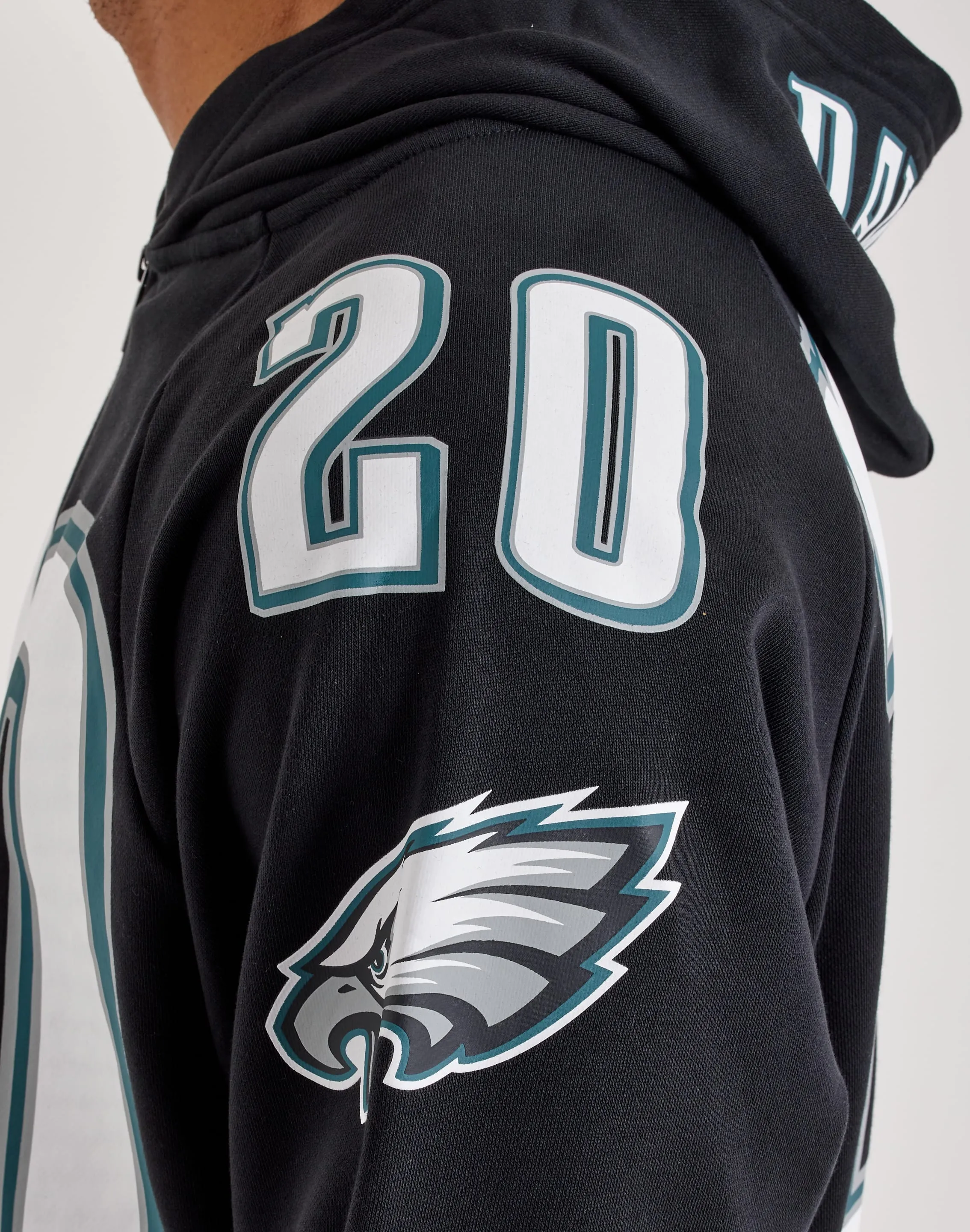 Photo Fit CompressiveFitFabric Mitchell & Ness NFL Maxxed Out Raglan Eagles Brian Dawkins Fleece Hoodie