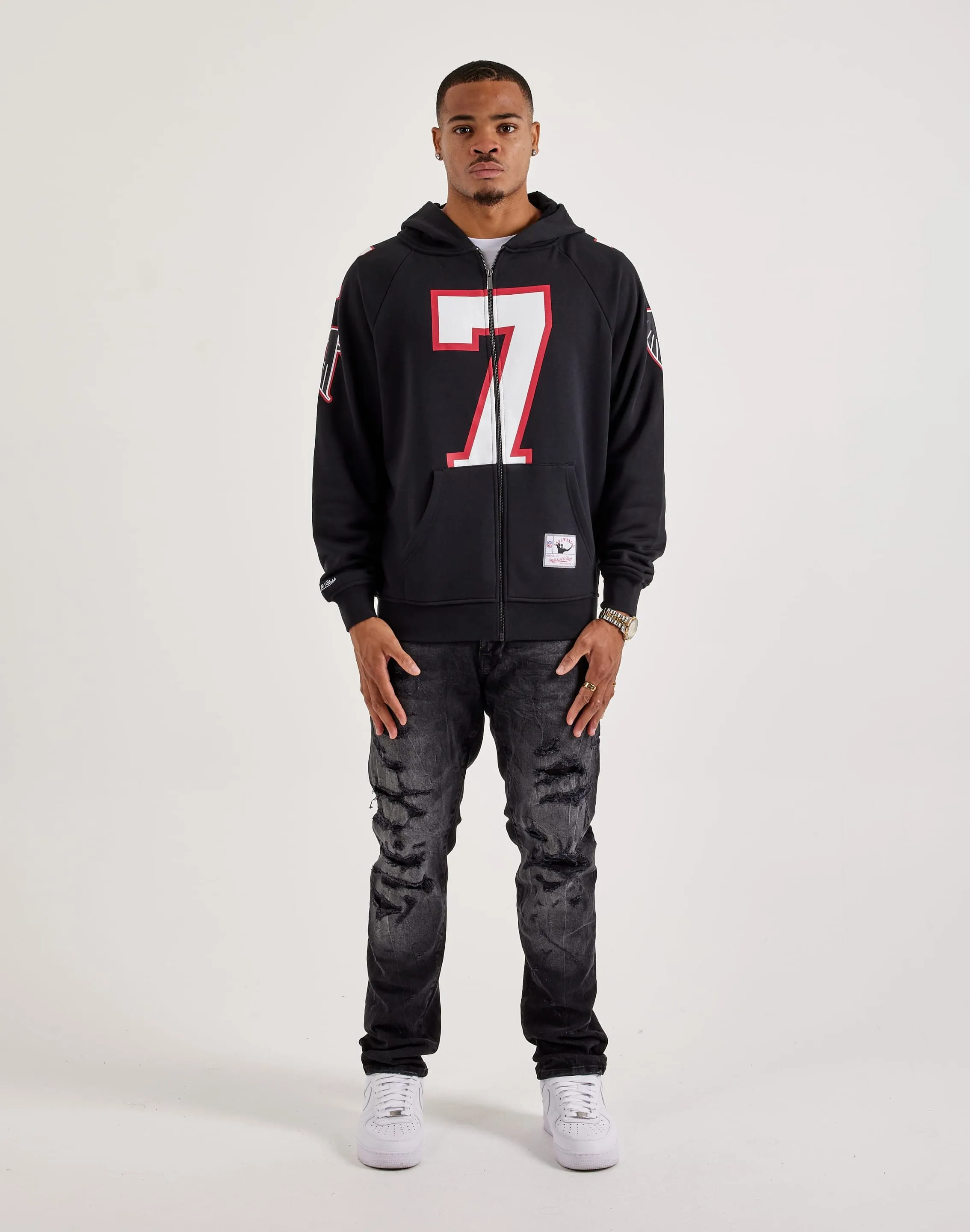 Urban Chic Mitchell & Ness NFL Maxxed Out Raglan Falcons Michael Vick Fleece Hoodie