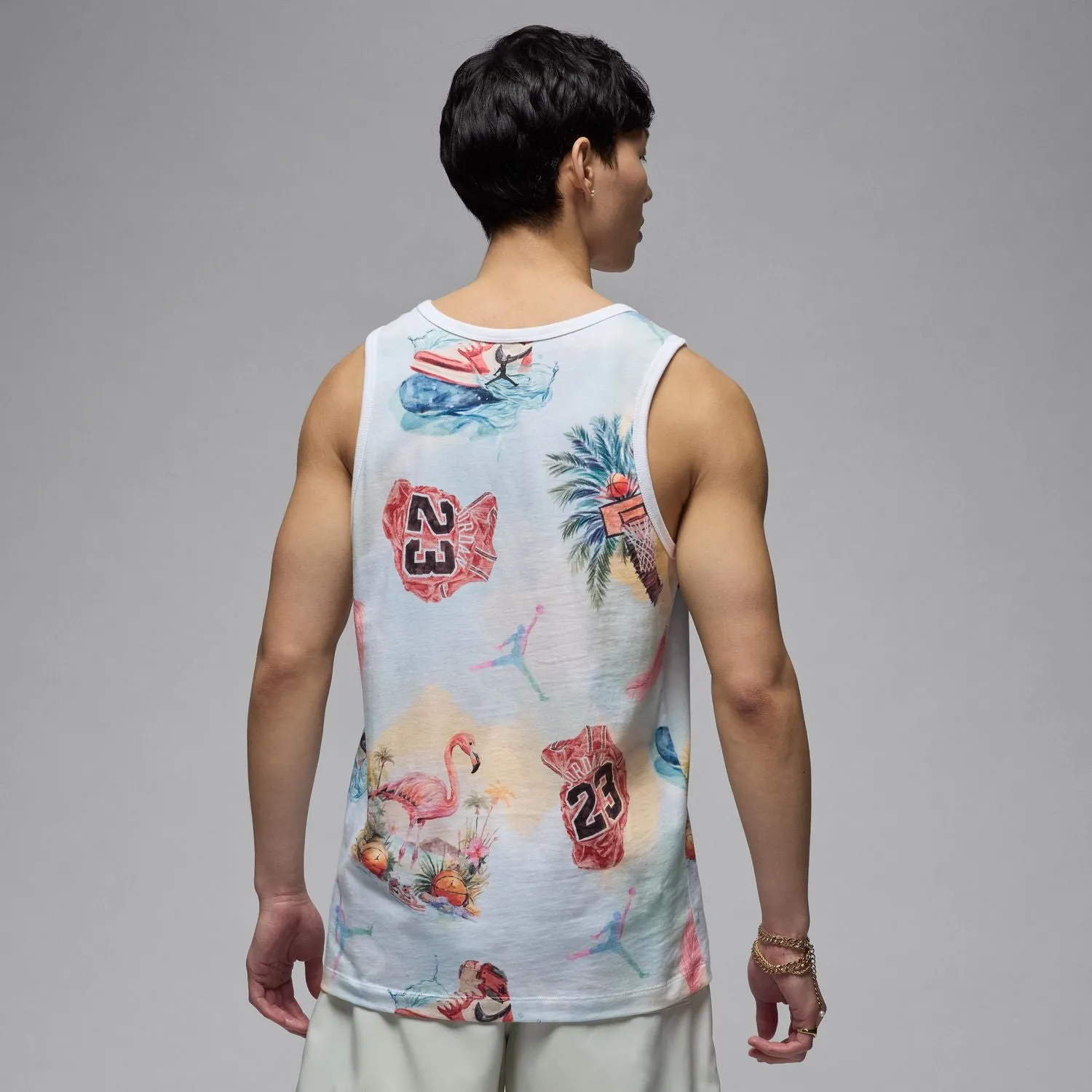 MJ Flamingo Tank - Mens TearResistant Material Jump Core