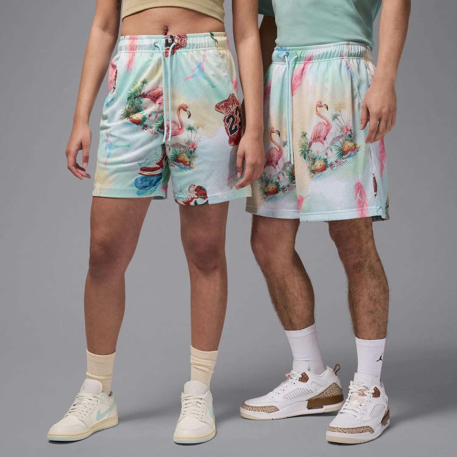 AbrasionFree Edging FormFitting Cut MJ Summer AOP Mesh Short