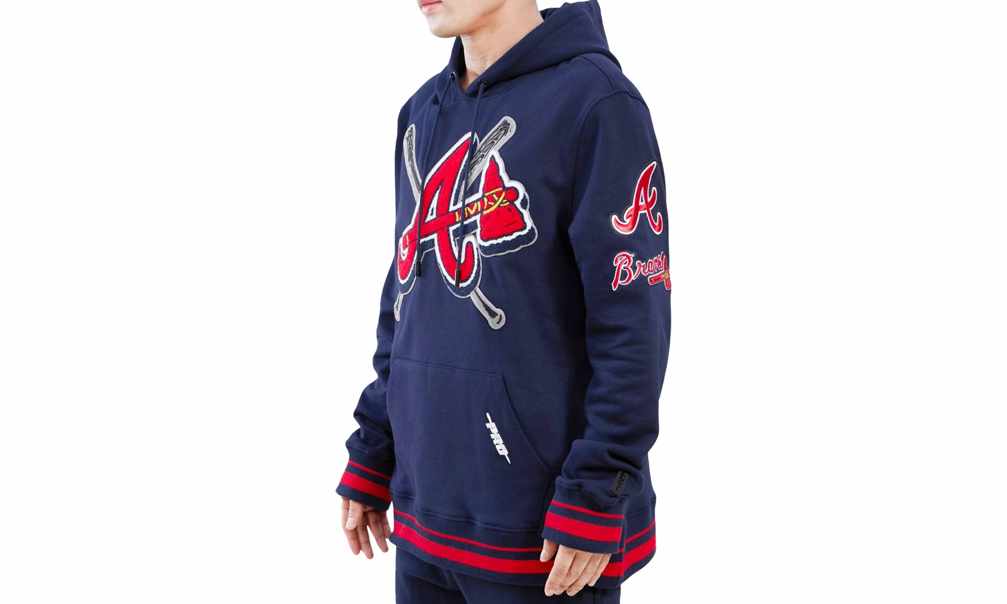 MLB Atlanta Braves Mash Up Logo Navy P/O Hoodie "Navy"