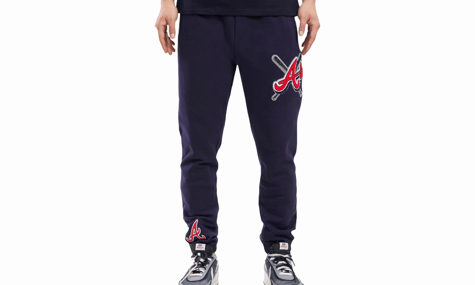 MLB Atlanta Braves Mash Up Logo Navy Sweatpants "Navy"