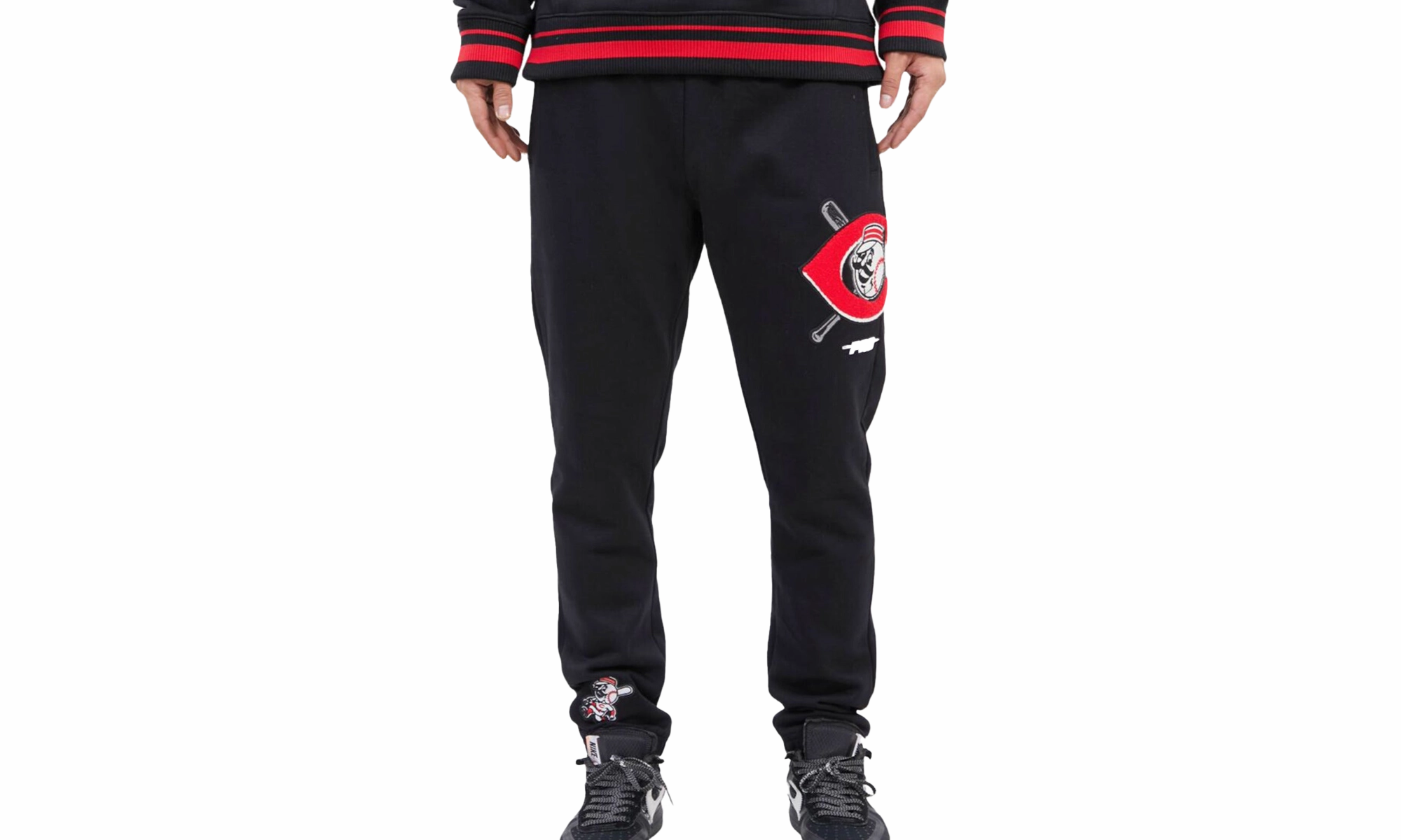 MLB Cincinnati Reds Mash Up Logo Sweatpants "Black"