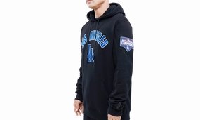 MLB LA Dodgers Stacked Logo Hoodie "Black"