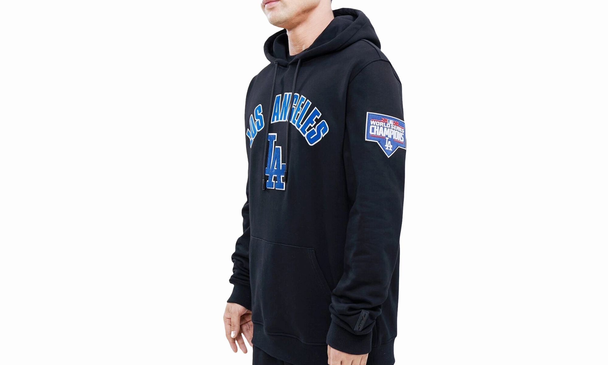MLB LA Dodgers Stacked Logo Hoodie "Black"