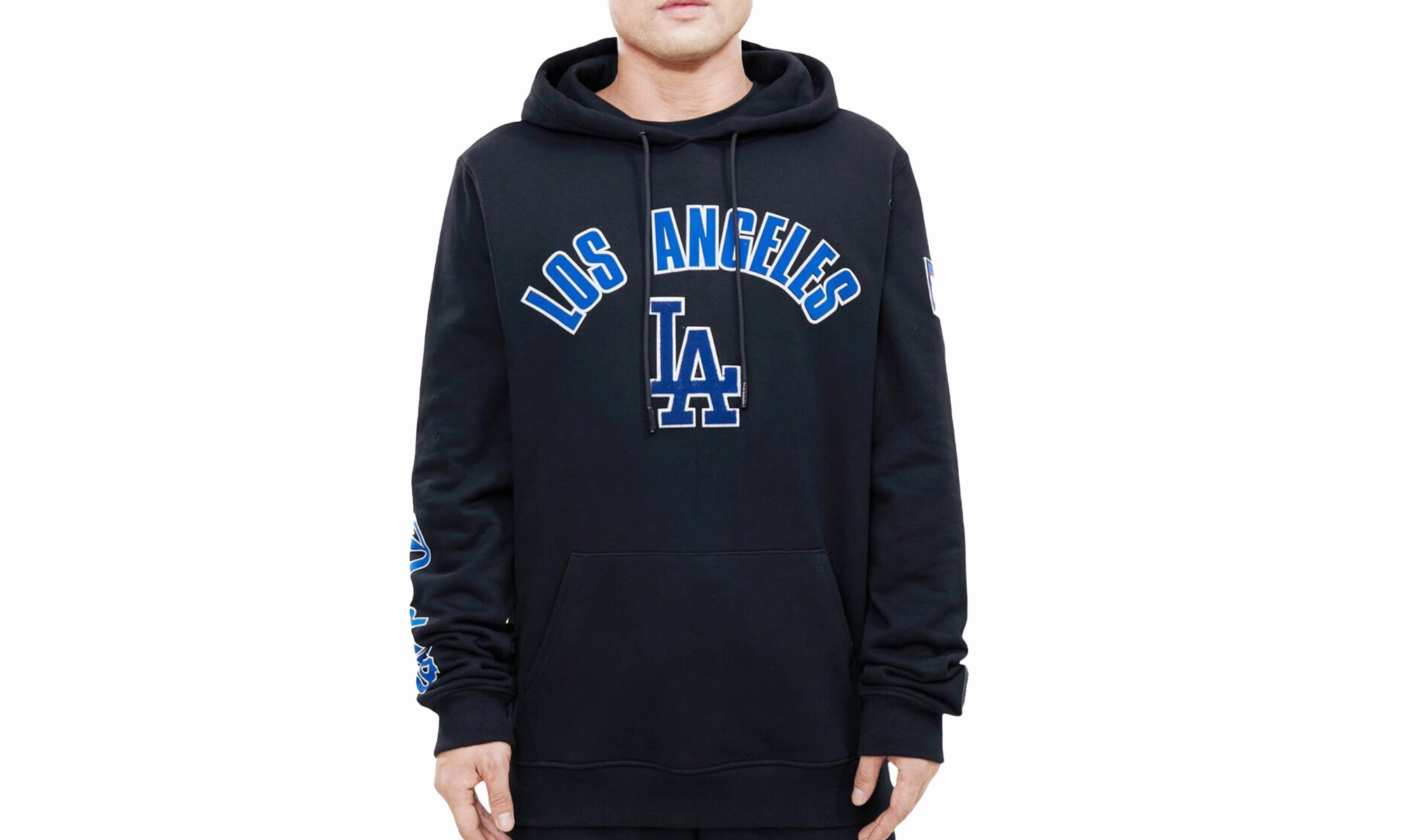 MLB LA Dodgers Stacked Logo Hoodie "Black"