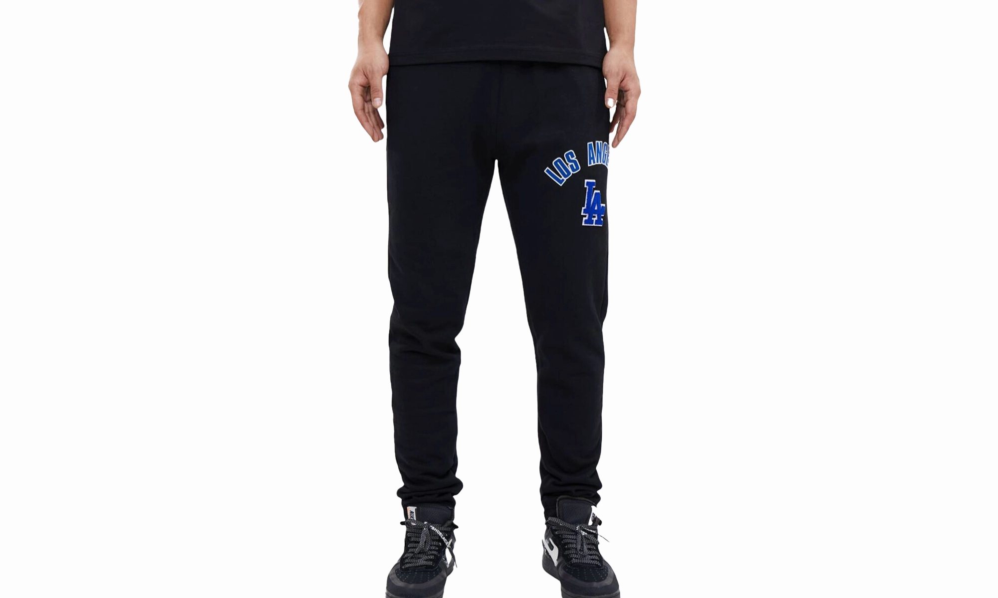 MLB LA Dodgers Stacked Logo Sweatpants "Black"