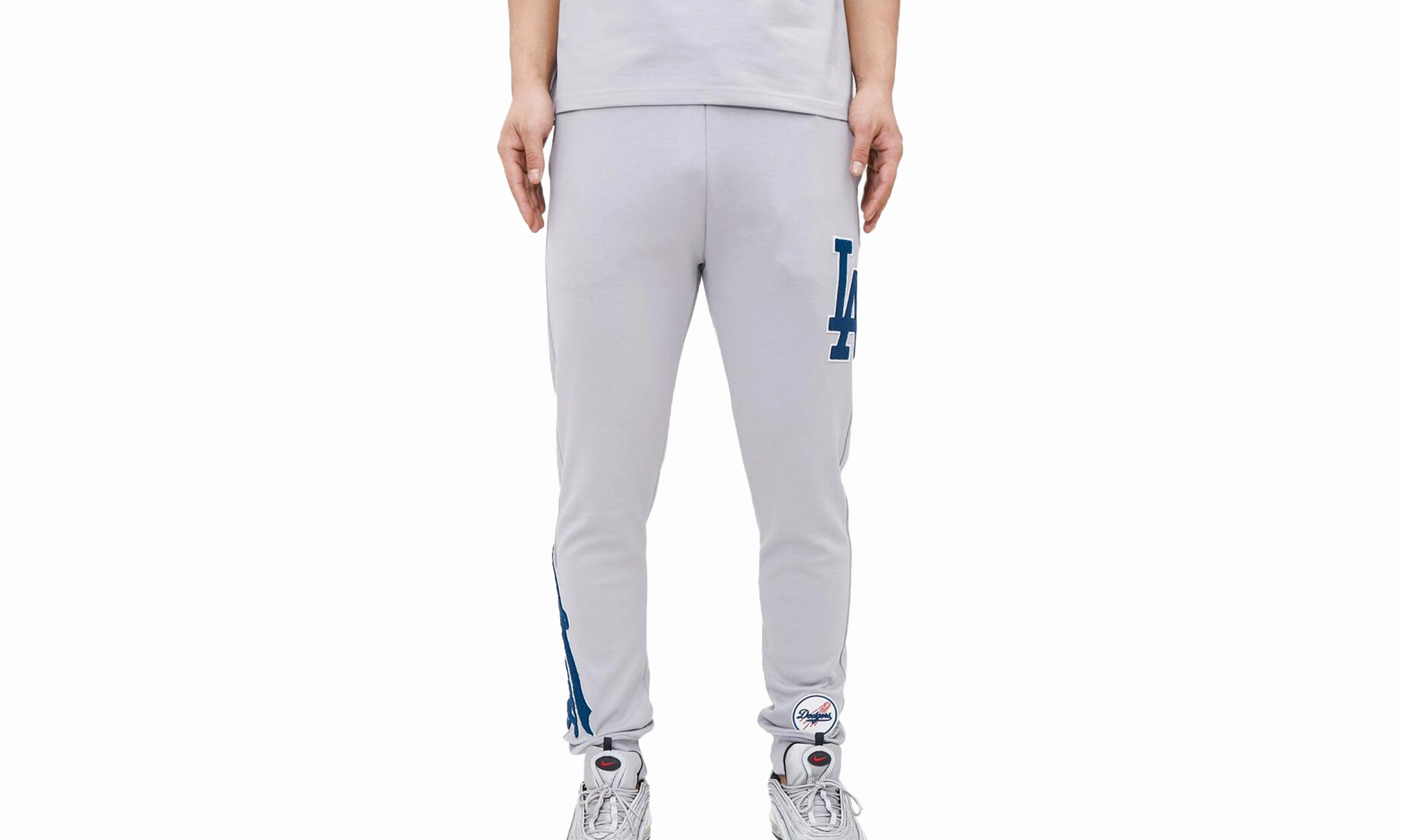 MLB Los Angeles Dodgers Logo Joggers Sweatpants "Grey"