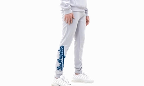 MLB Los Angeles Dodgers Logo Joggers Sweatpants "GREY"