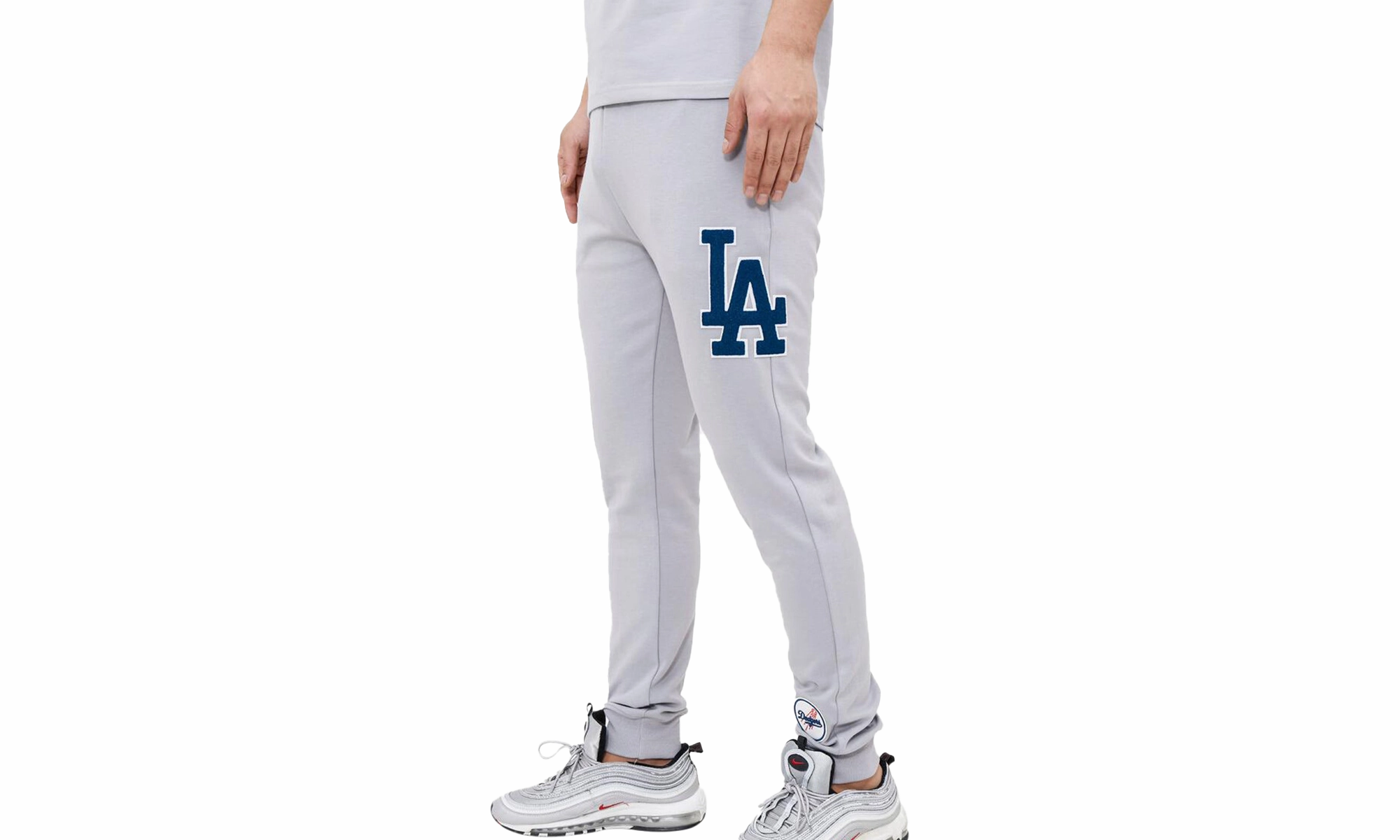 MLB Los Angeles Dodgers Logo Joggers Sweatpants "Grey"
