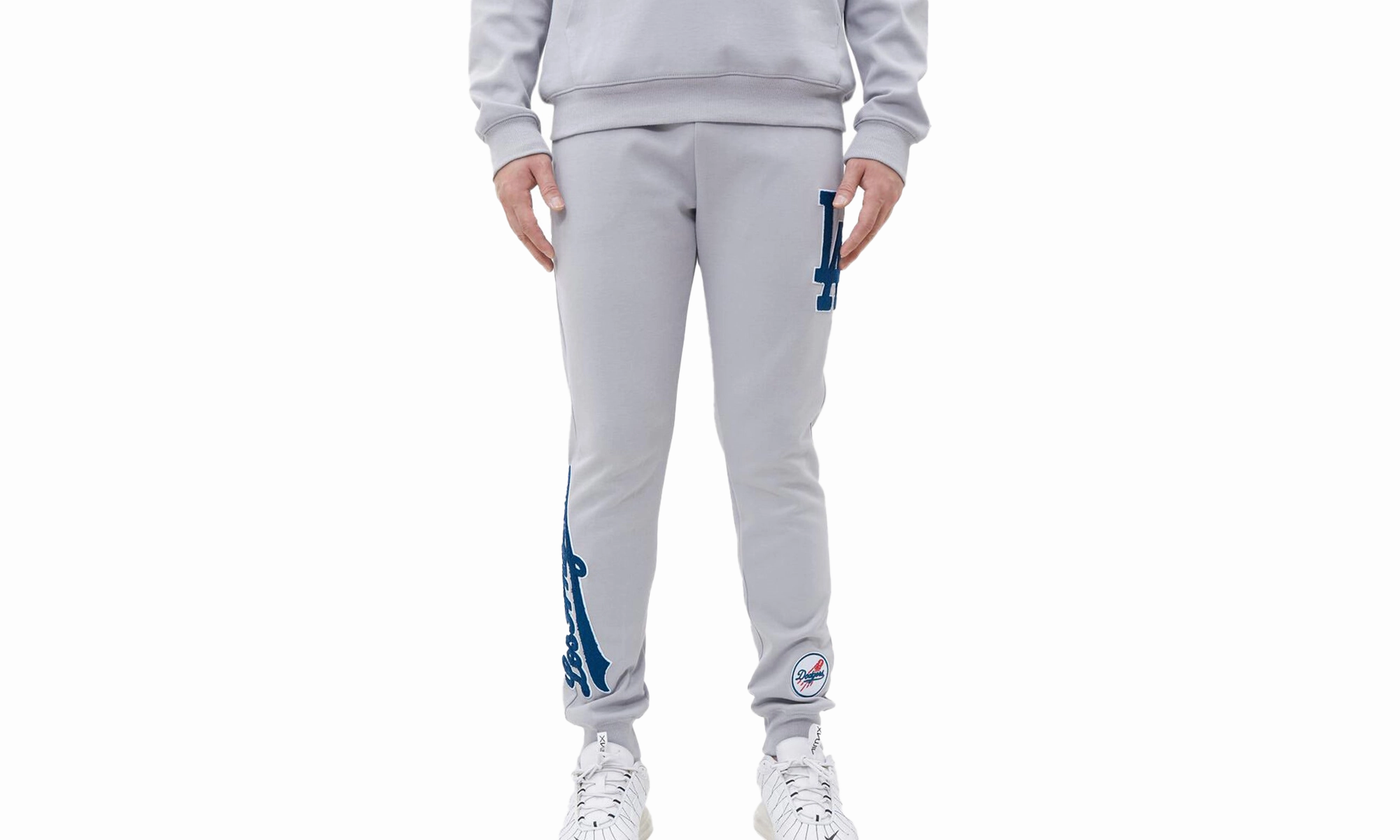 MLB Los Angeles Dodgers Logo Joggers Sweatpants "GREY"