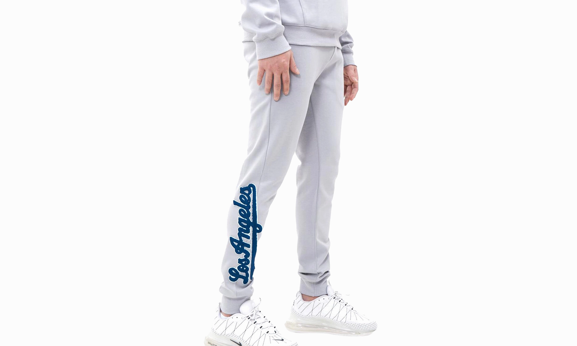 MLB Los Angeles Dodgers Logo Joggers Sweatpants "GREY"