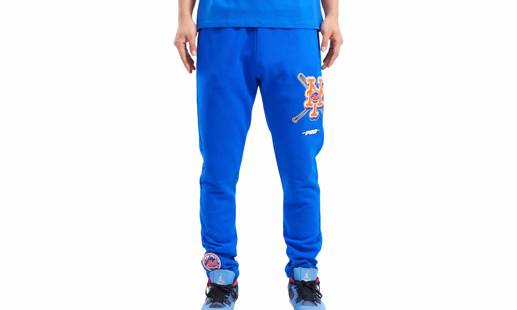 MLB New York Mets Mash Up Logo Royal Sweatpants "Blue"