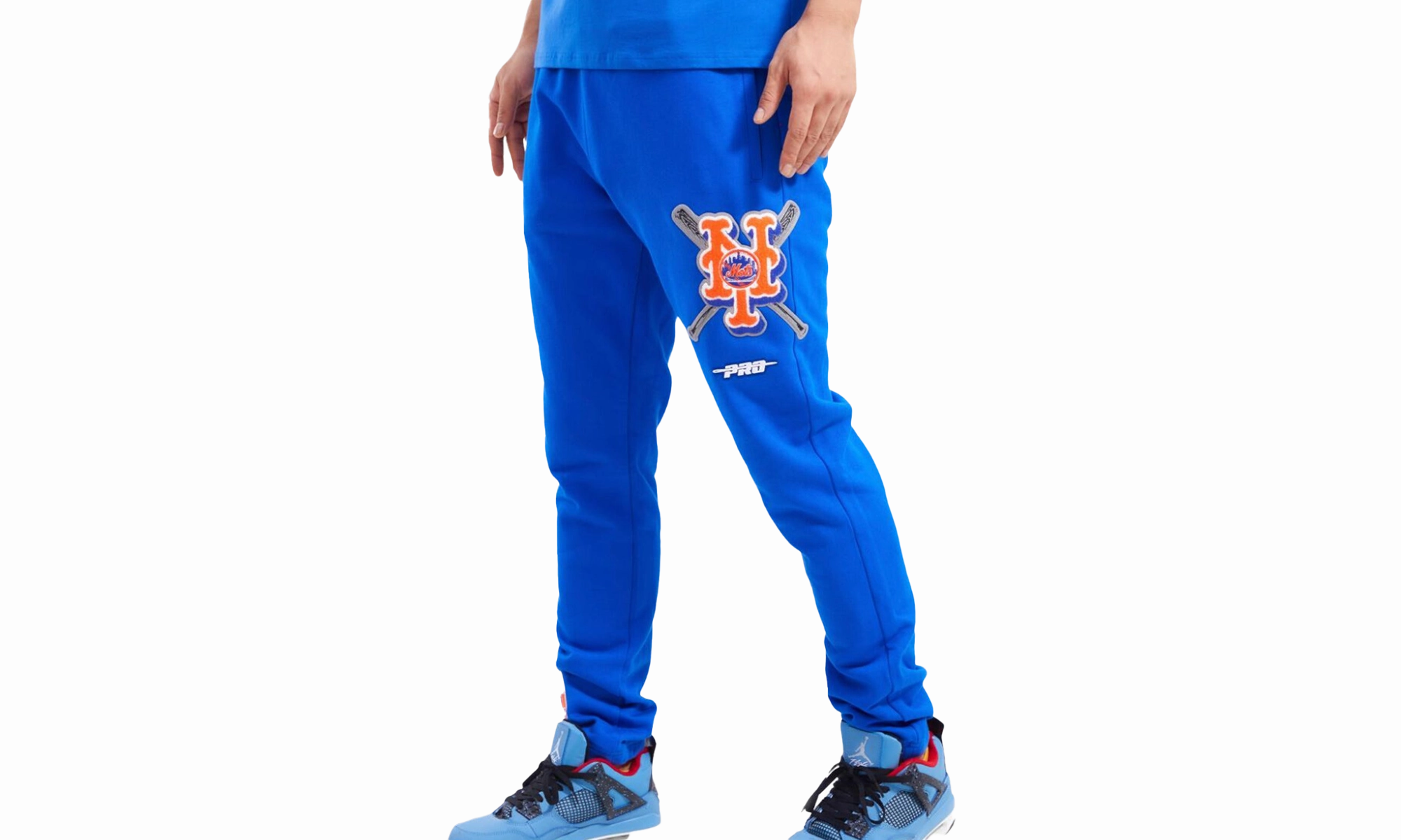 MLB New York Mets Mash Up Logo Royal Sweatpants "Blue"