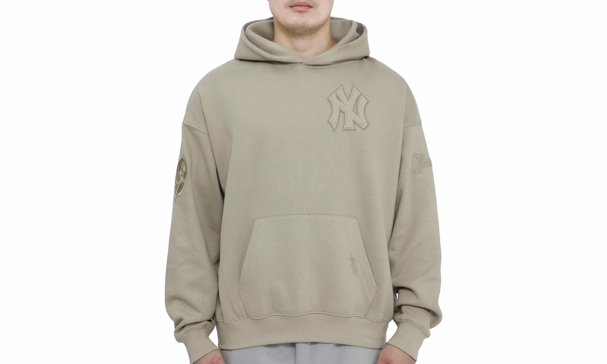 MLB New York Yankees Neutral Essentials Fleece Hoodie "Beige"