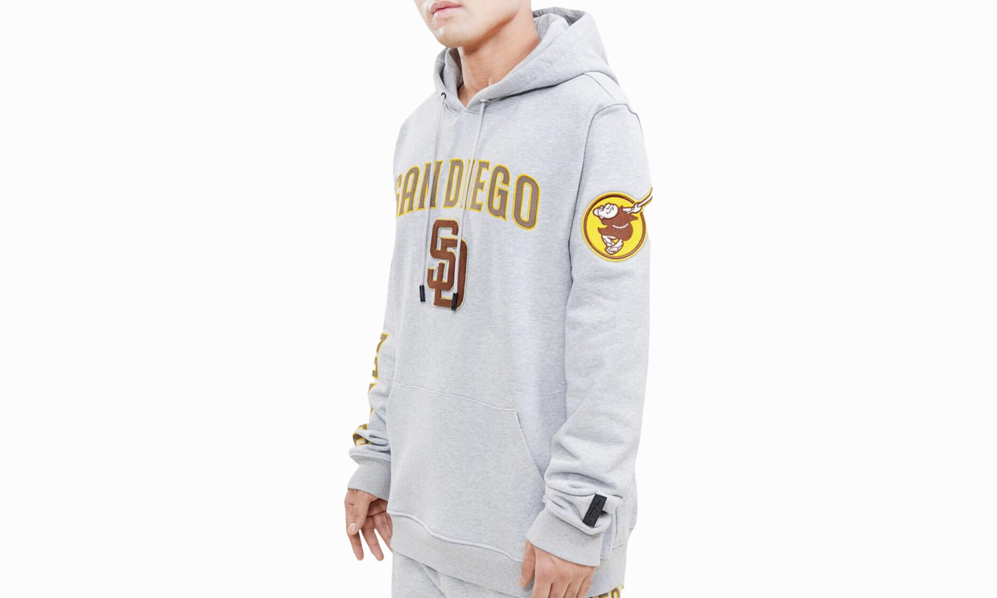MLB San Diego Padres Stacked Logo Hoodie "Grey"