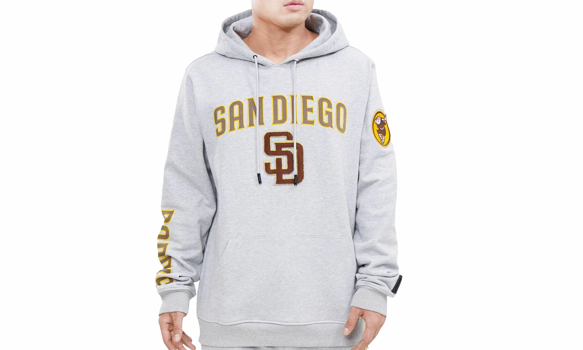 MLB San Diego Padres Stacked Logo Hoodie "Grey"