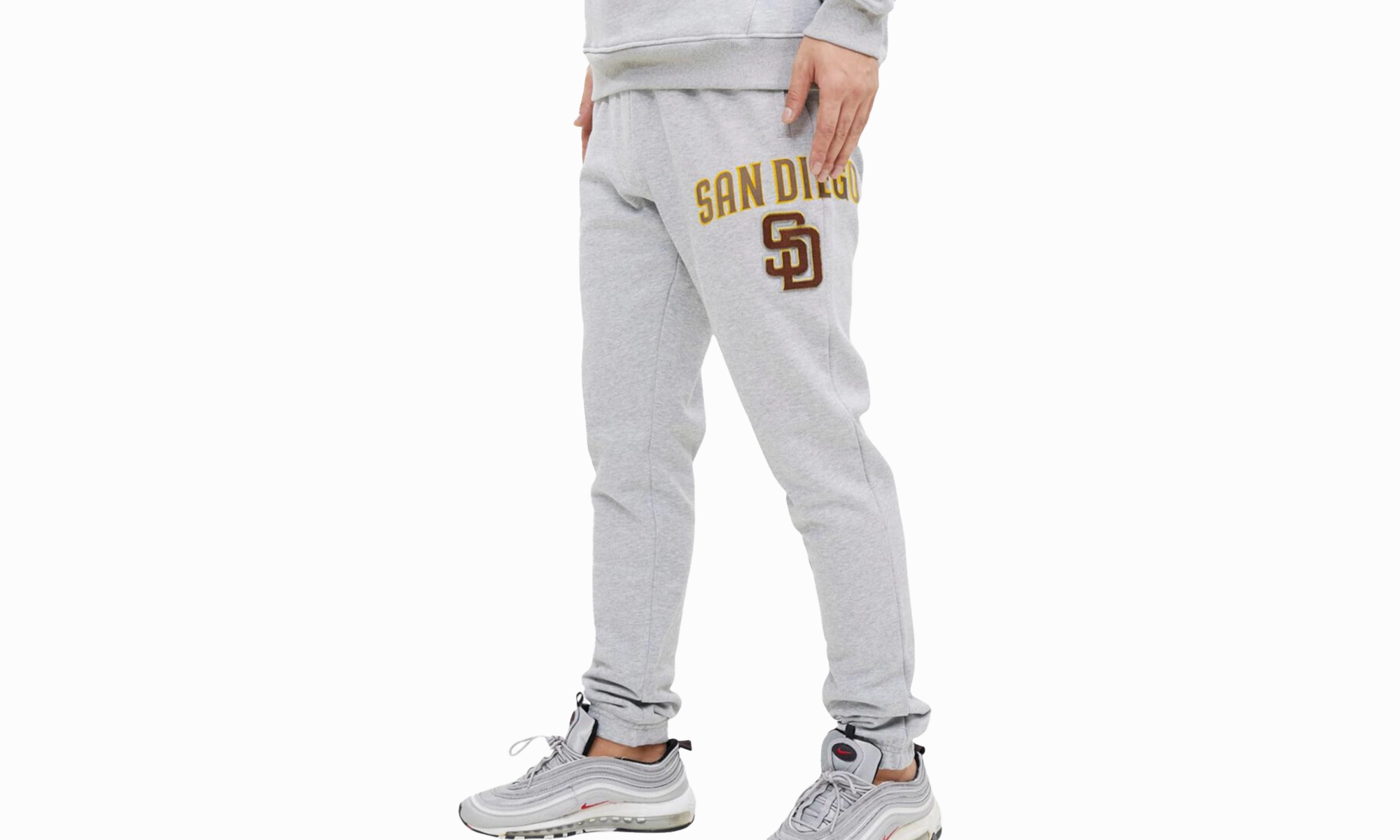 MLB San Diego Padres Stacked Logo Sweatpants "Grey"