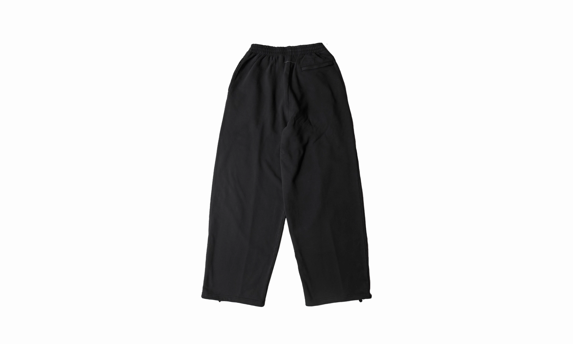 MM6 Wide Leg Sweatpants With Logo Taped "Black"