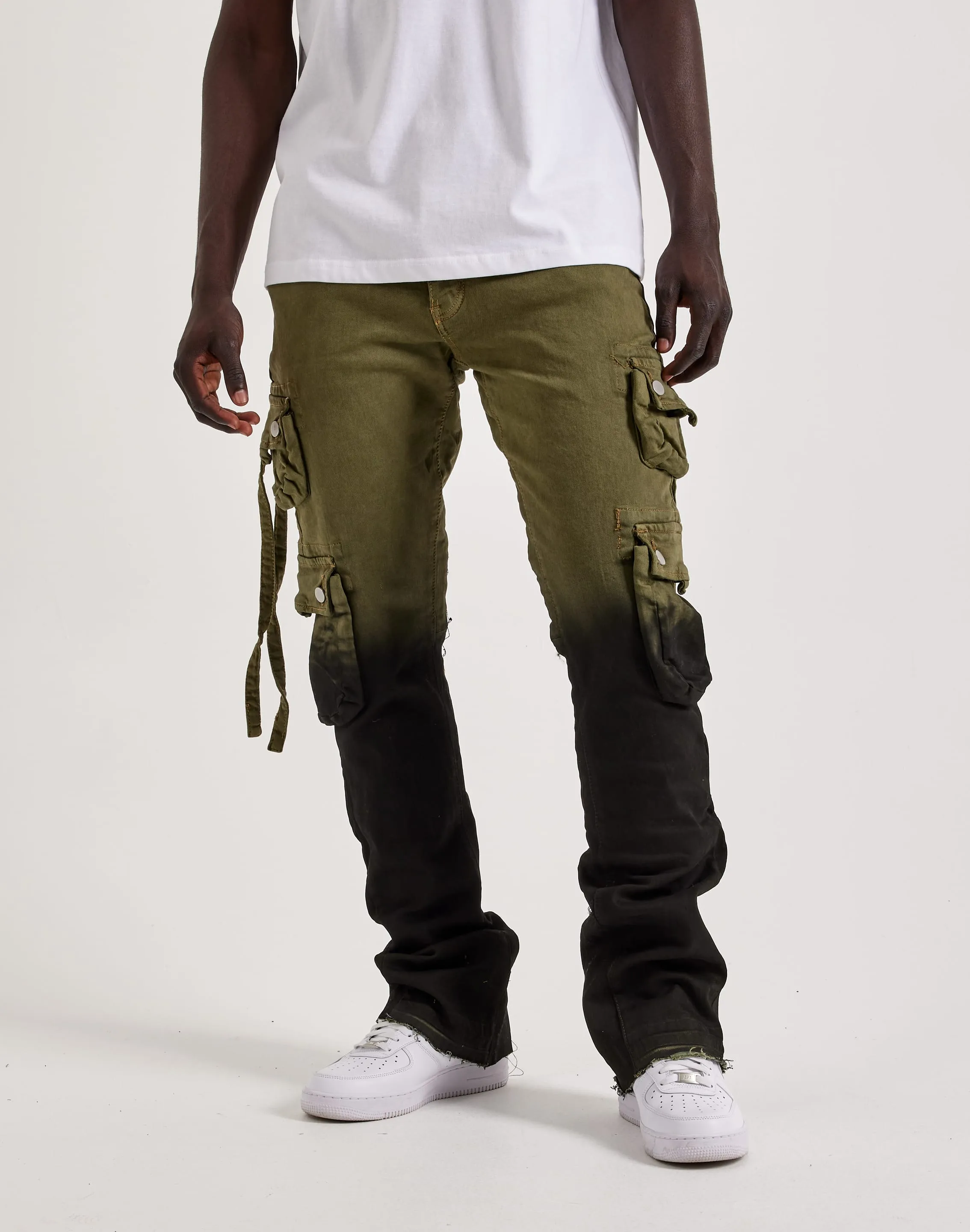 MNML Cargo Flare Denim Pants Comfort Fit