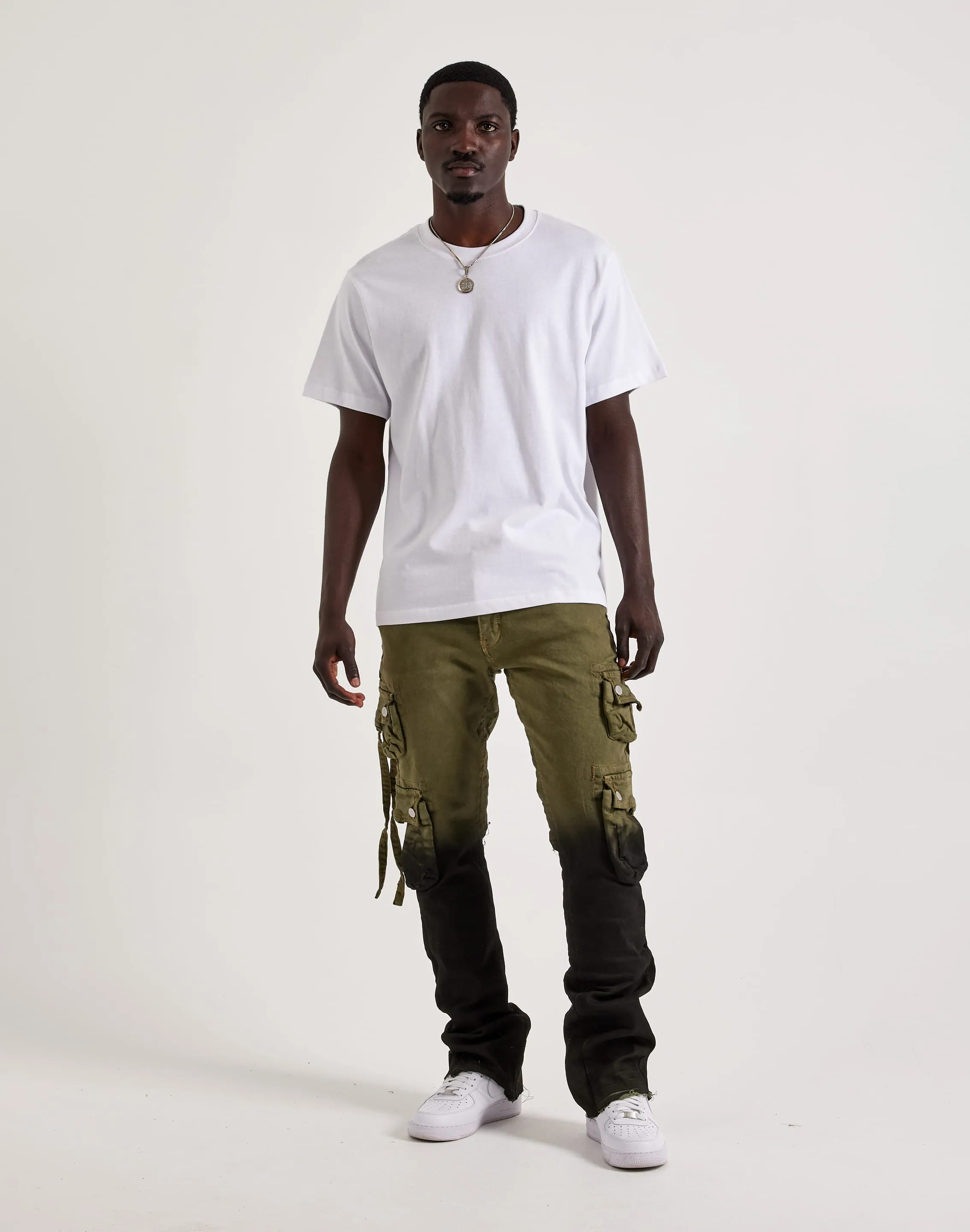 StainRepellentSurface MNML Cargo Flare Denim Pants