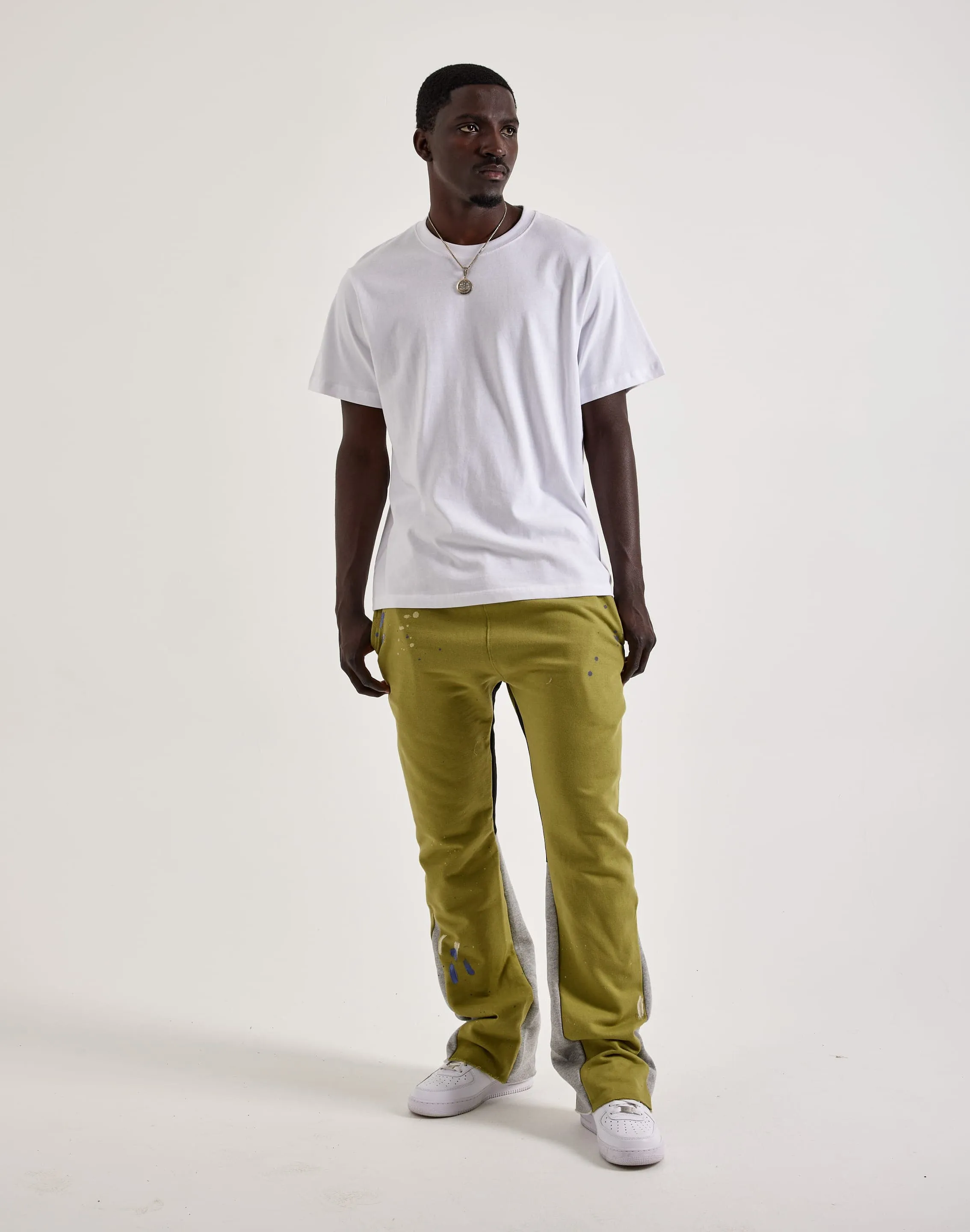 MNML Contrast Bootcut Fleece Sweatpants Calm Tone