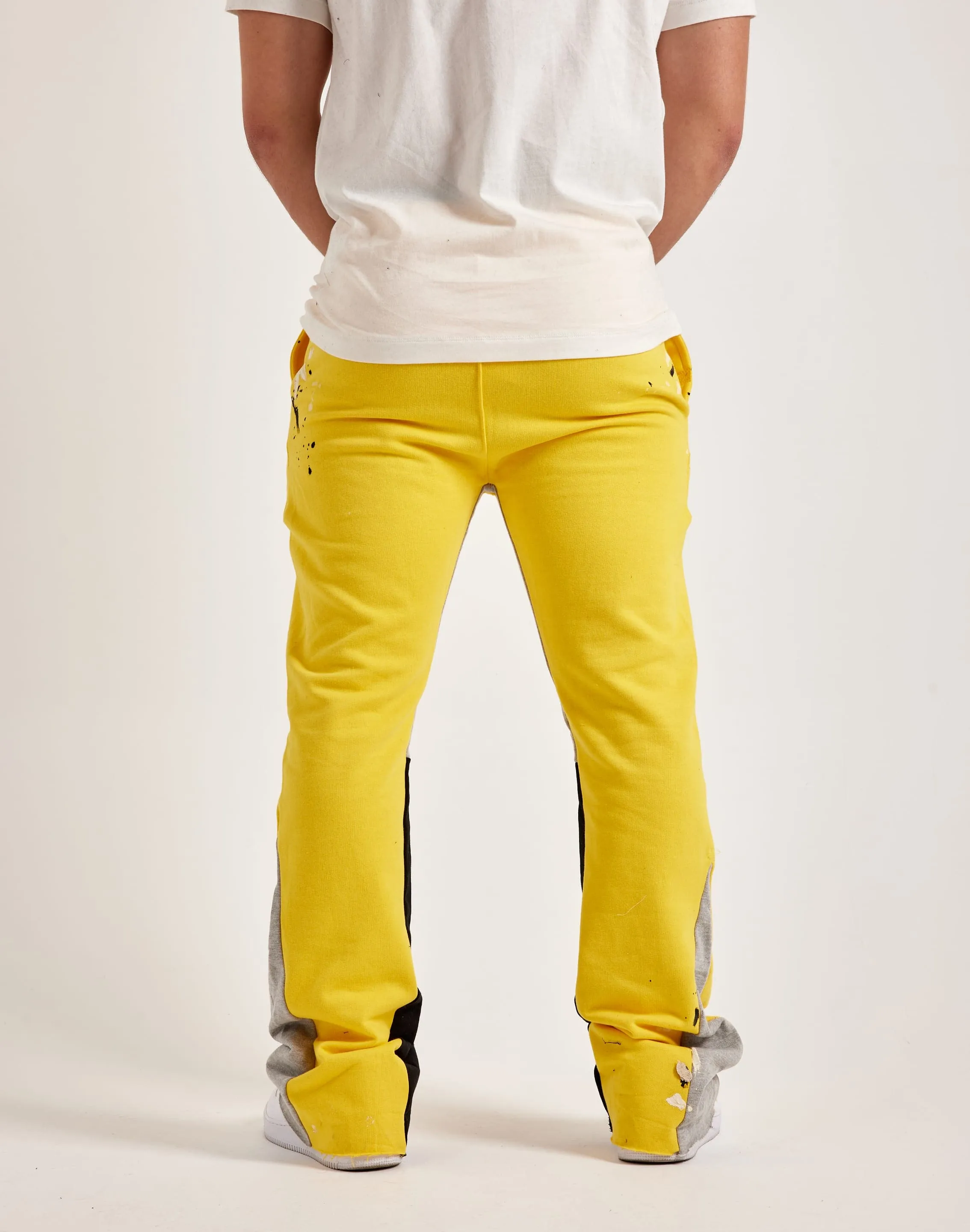 MNML Contrast Bootcut Sweatpants Smooth Line Design Soul