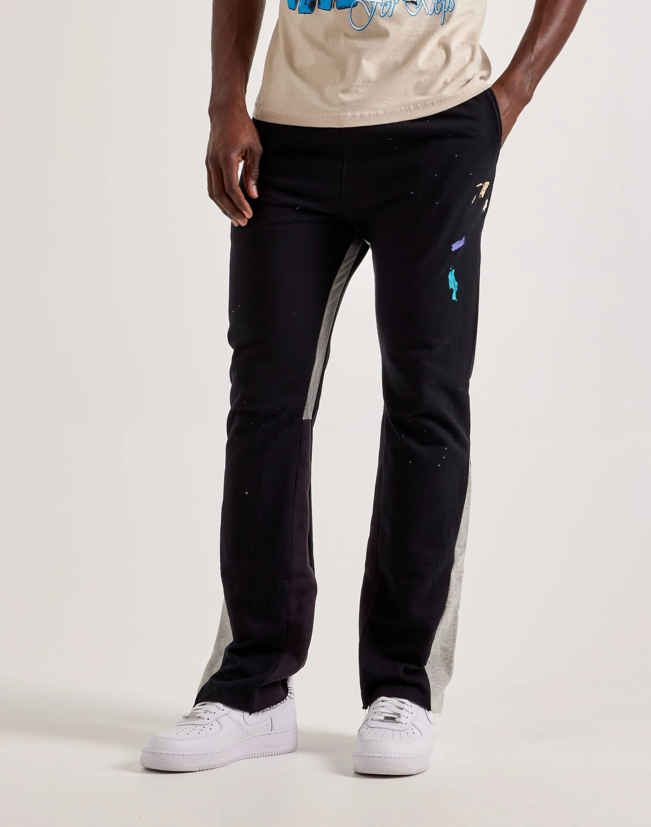 MNML Contrast Bootcut Sweatpants Stretch Fit QuickDryTech