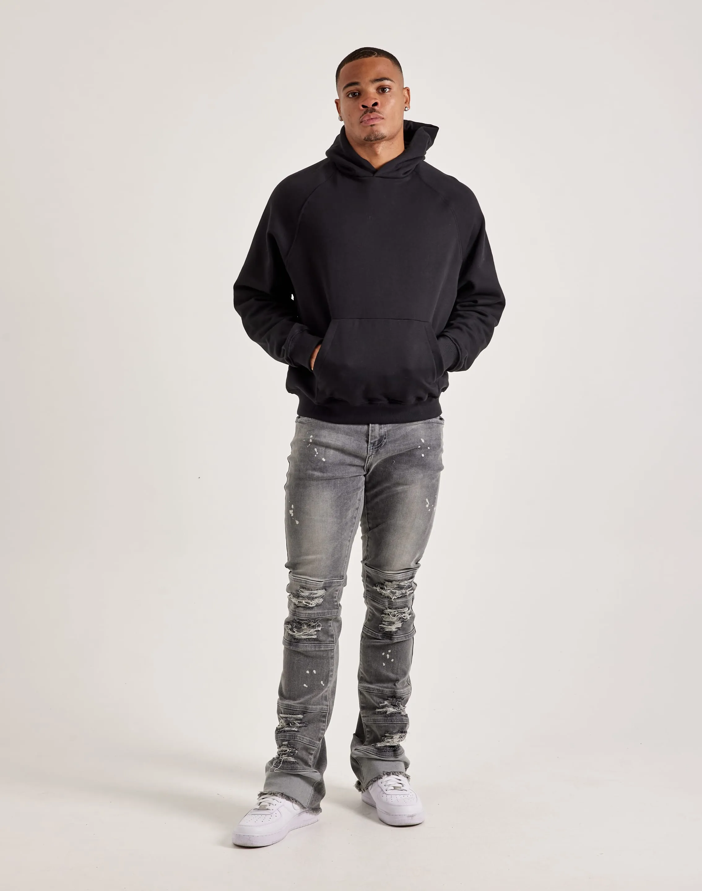 Work Mix BiasCut Trims MNML Relaxed Everyday Hoodie