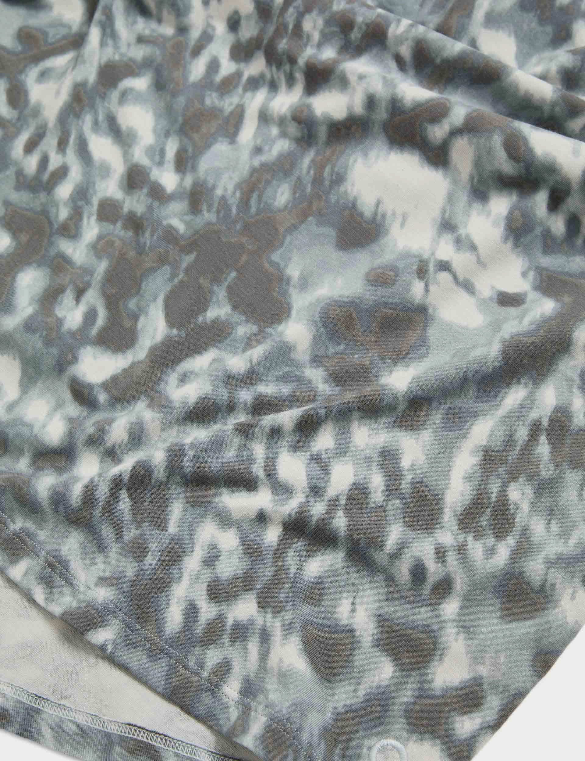 seaborne Modal Blend Printed Tie Back Relaxed Vest Top - Grey Mix