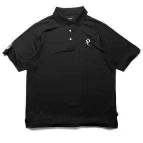 Malbon Golf Raglan Sleeve Mesh Polo - Black Sophisticated Look