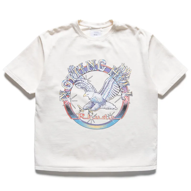 Rhude Notting Hill Eagle Tee - Vintage White Running Event ethnic hem