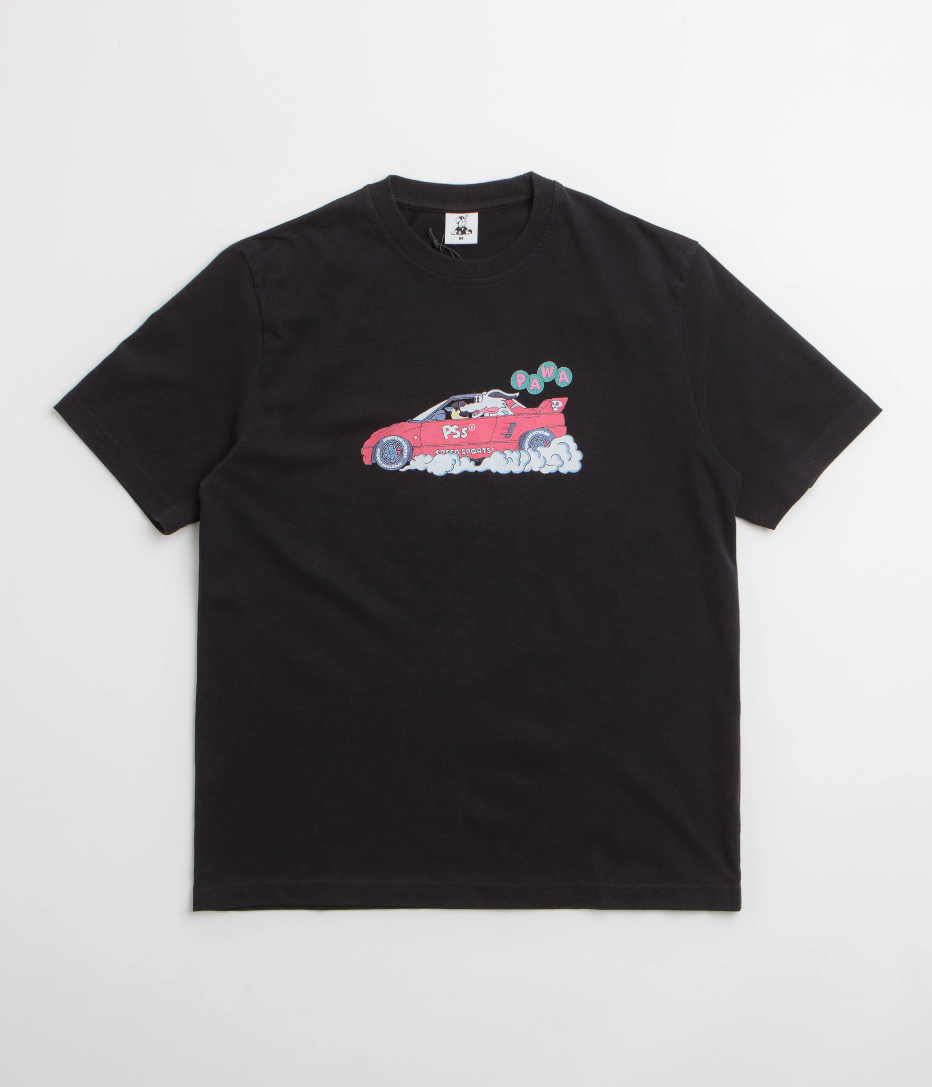 Pawa Speed Sports Raceday T-Shirt - Black Button Down Hook And Loop