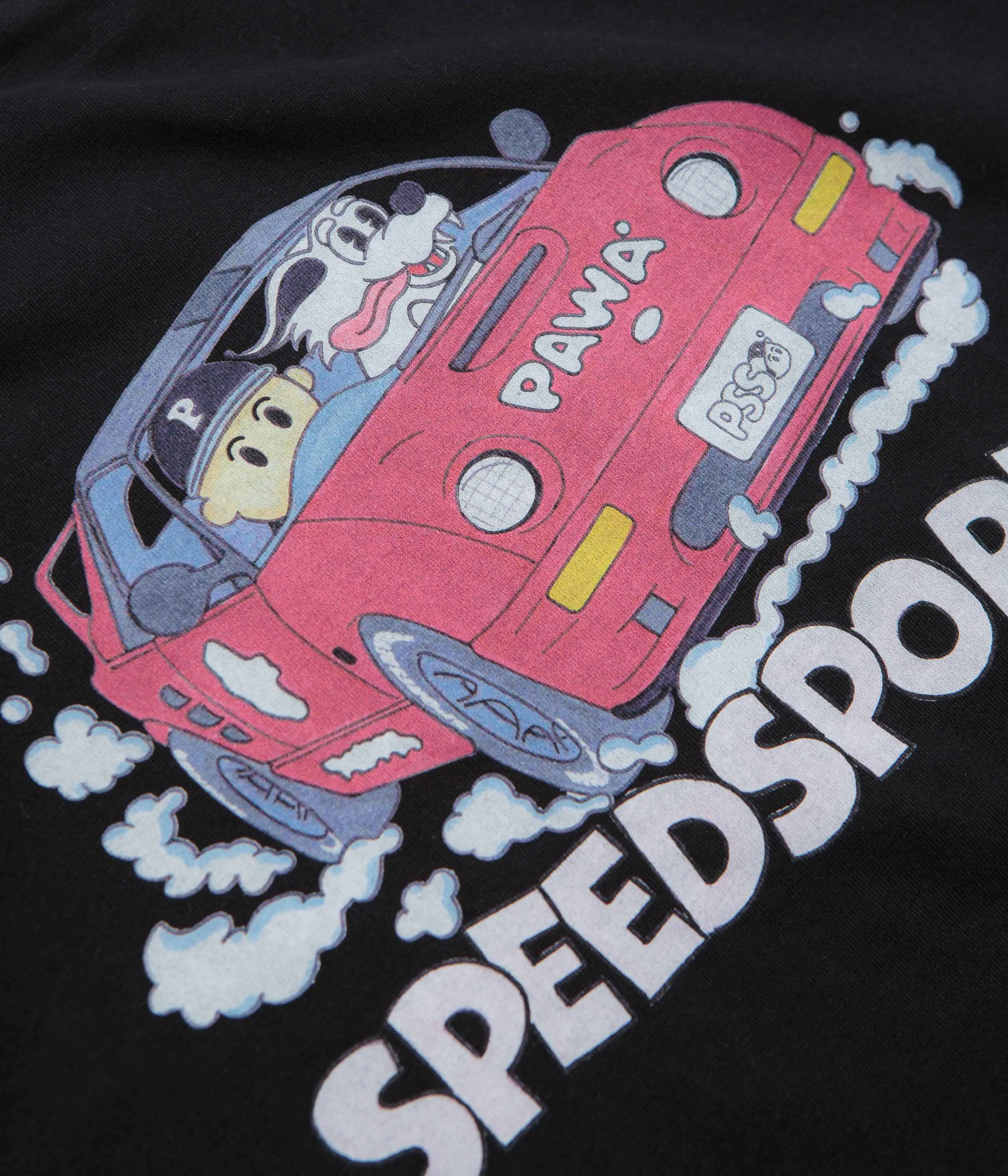 Office Wear Pawa Speed Sports Raceday T-Shirt - Black