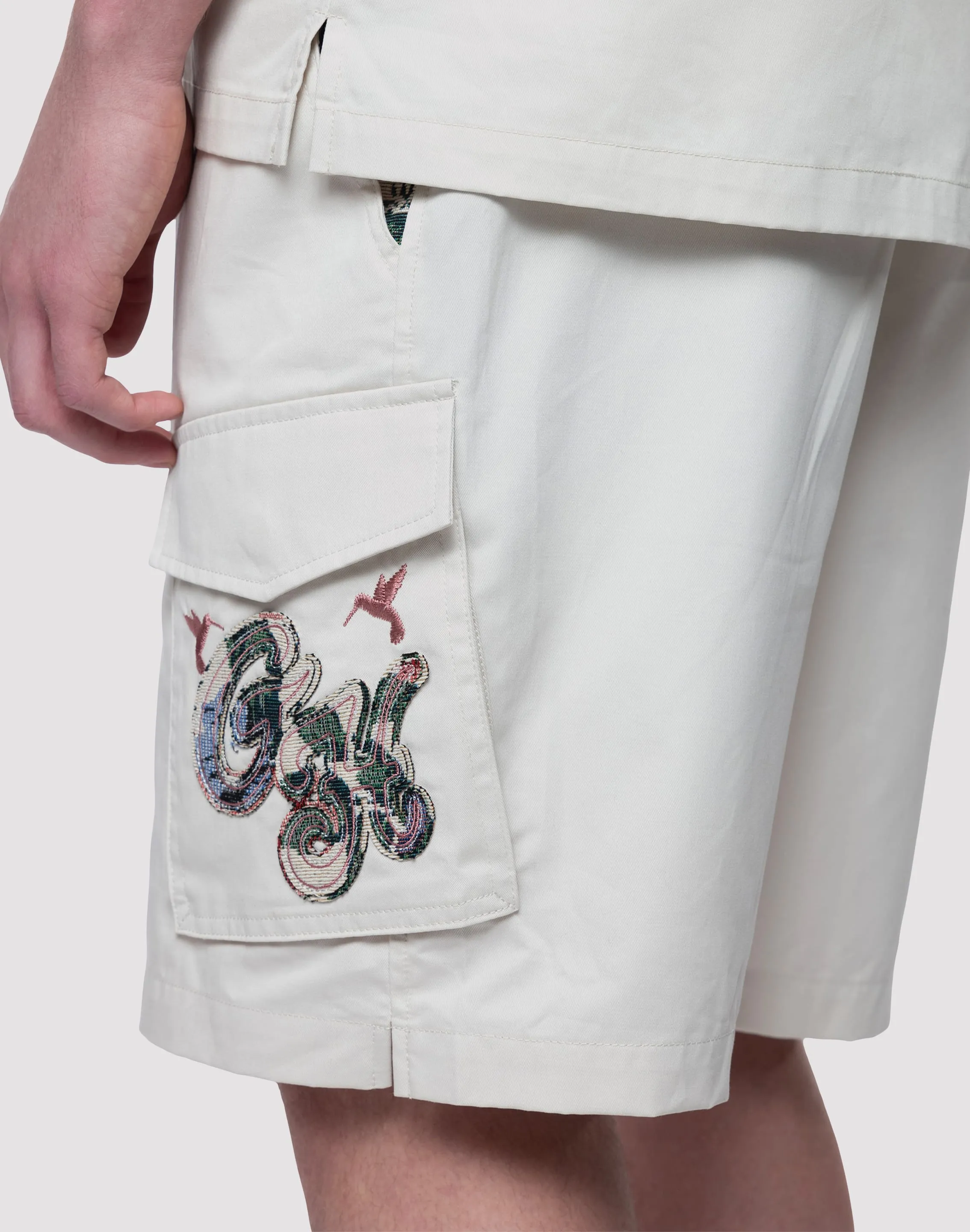 QuickAccess Pockets Queen Glow Grindhouse Tapestry Trim Twill Shorts