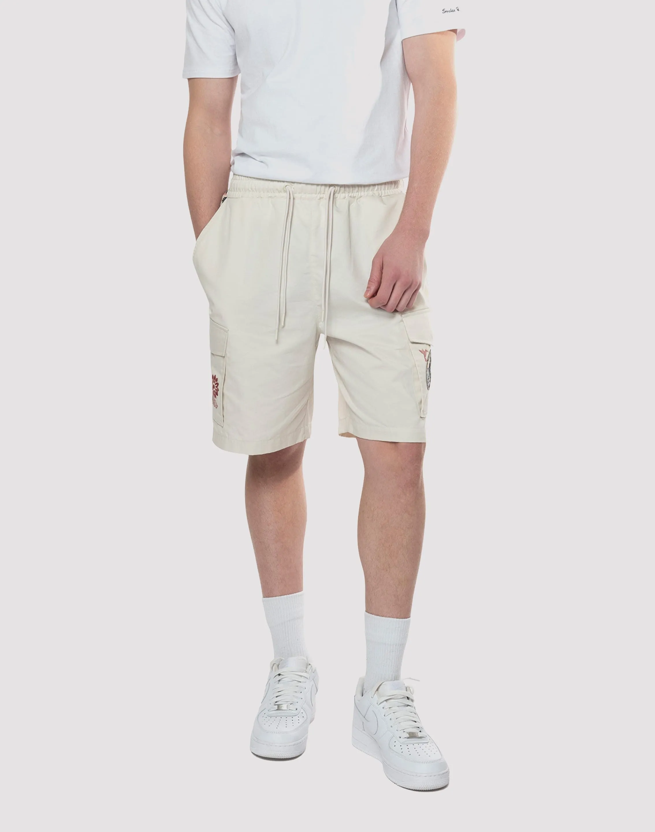 Grindhouse Tapestry Trim Twill Shorts Party Guest Wave Core