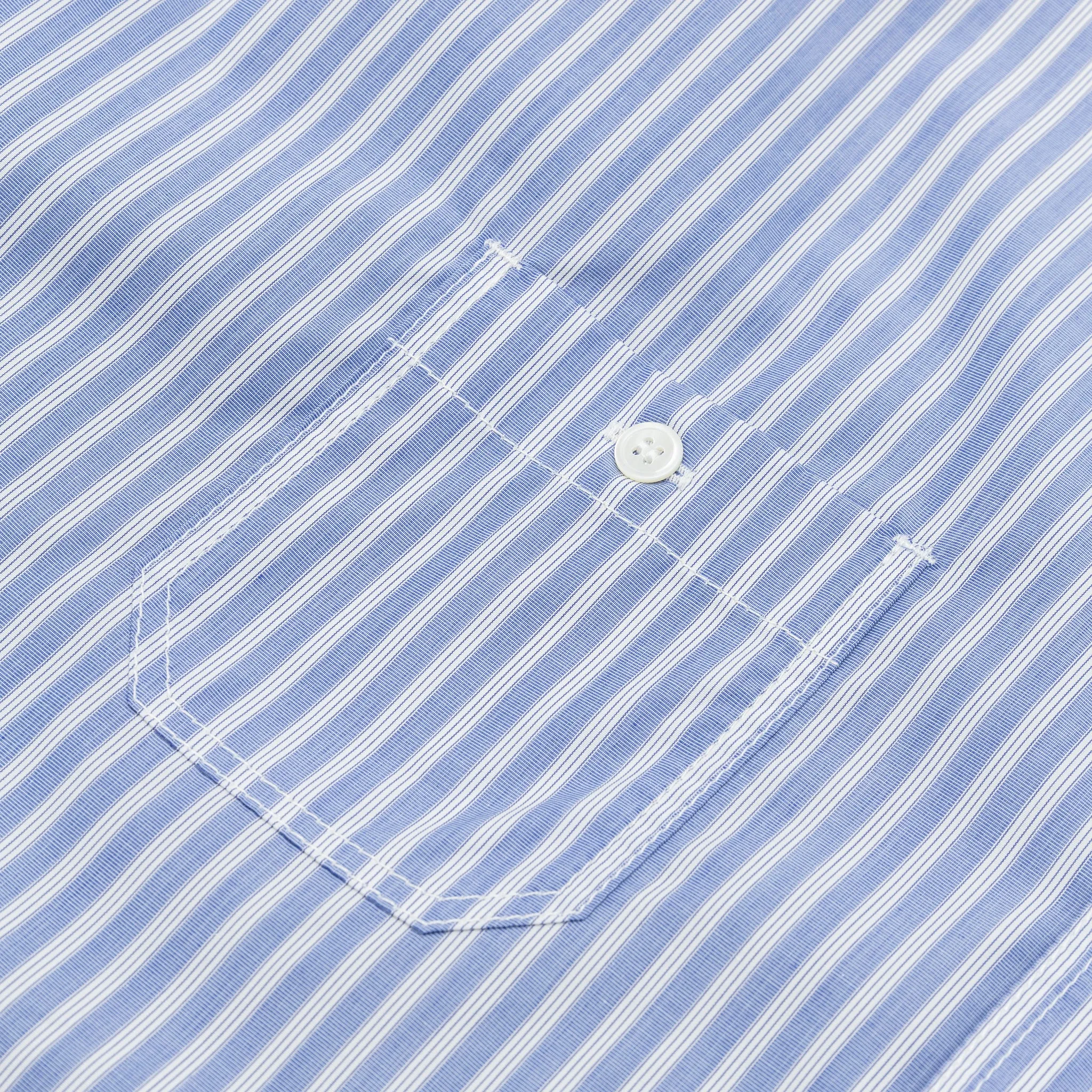 Sleeveless Cut COTTON STRIPED ELBOW PATCH SHIRT