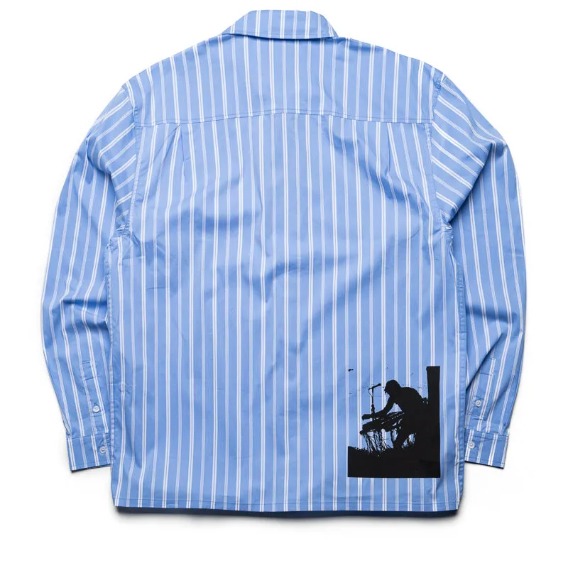Reinforced Side Vents Pleasures Fetch Button Down - Blue