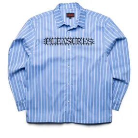 Fitted Silhouette Modern Aesthetic Pleasures Fetch Button Down - Blue