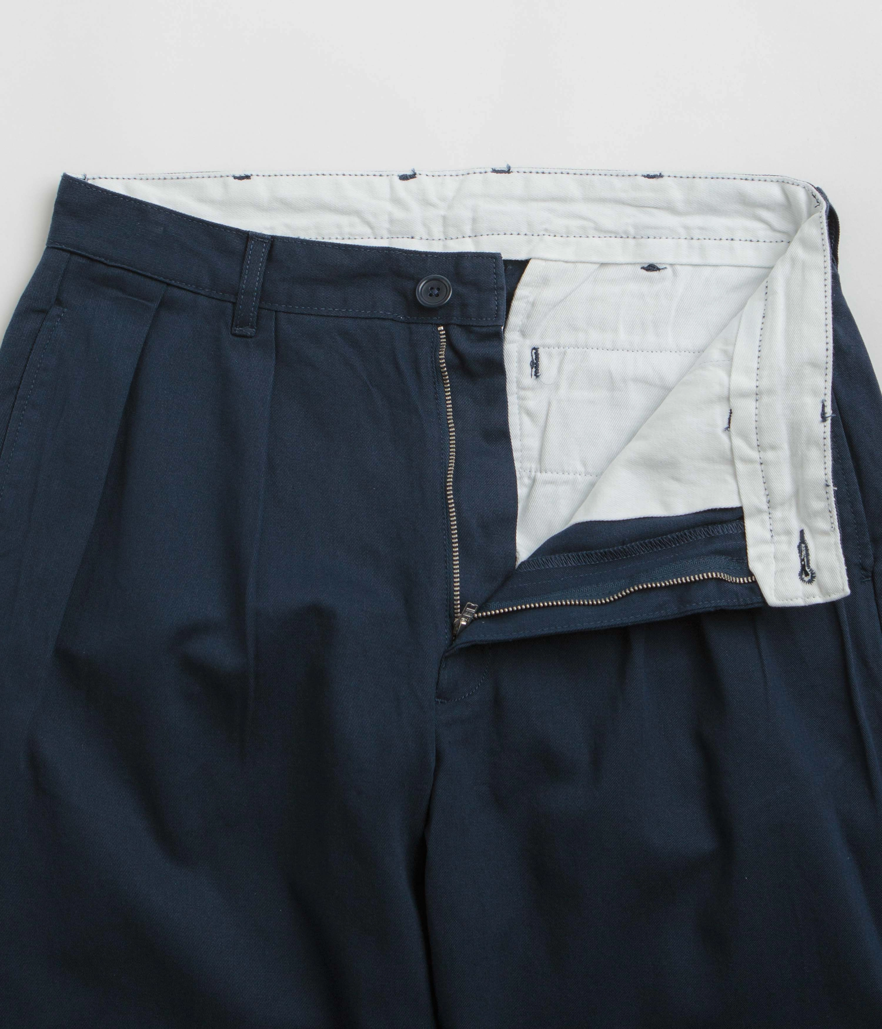 Service Works Drill Part Timer Pants - Navy StainResistantFinish Roll-up style