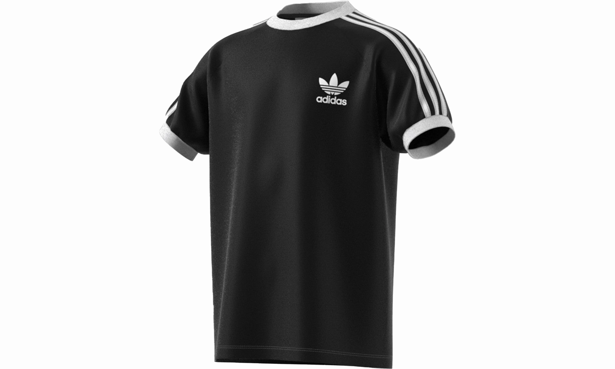 3-stripes Mens Tee Mens Style "BLACK/WHITE" Chic Fit