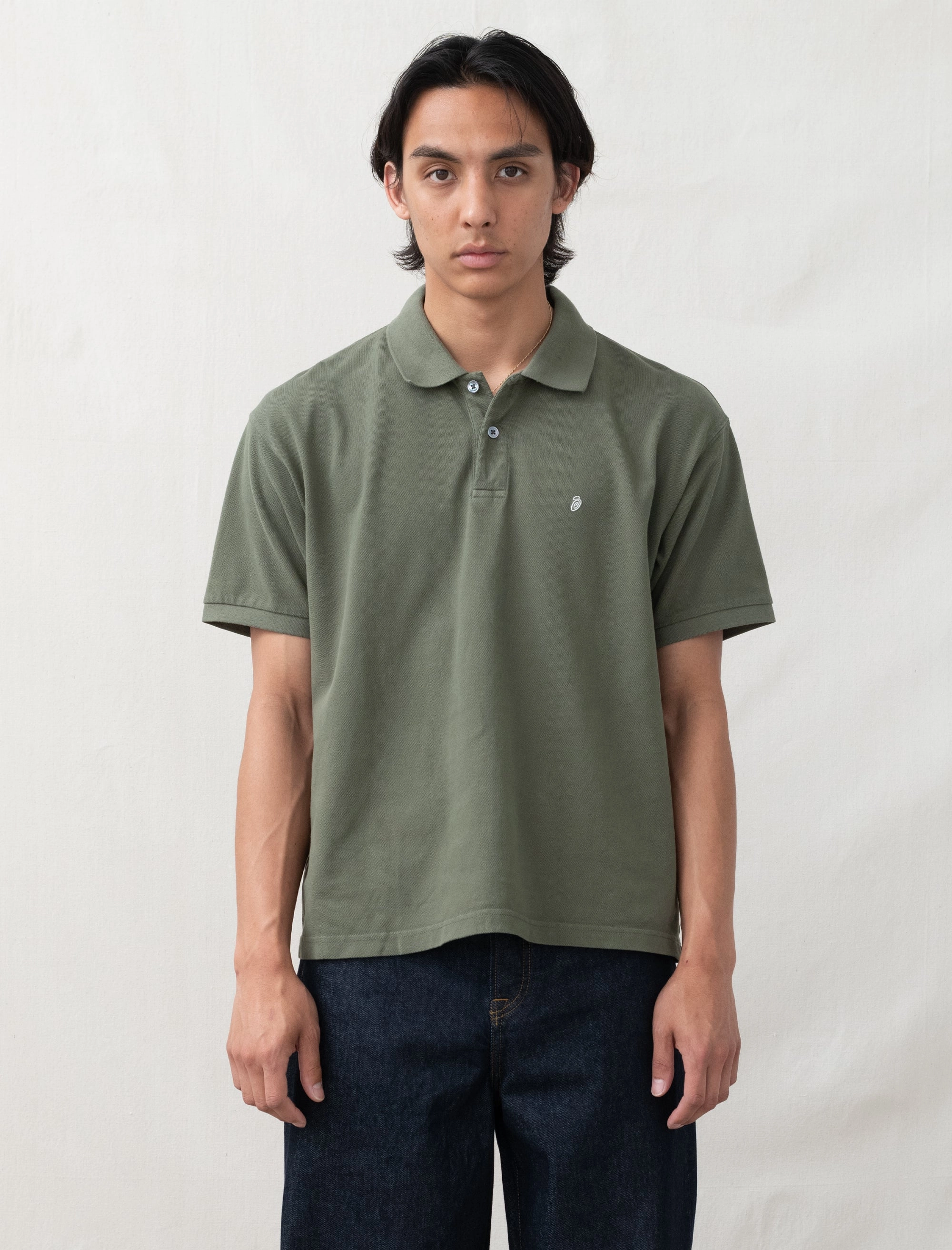 Ultraviolet Protection Fabric Relaxed Sweatshirt Classic Pique Polo (Green)