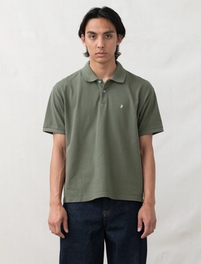 Ultraviolet Protection Fabric Relaxed Sweatshirt Classic Pique Polo (Green)