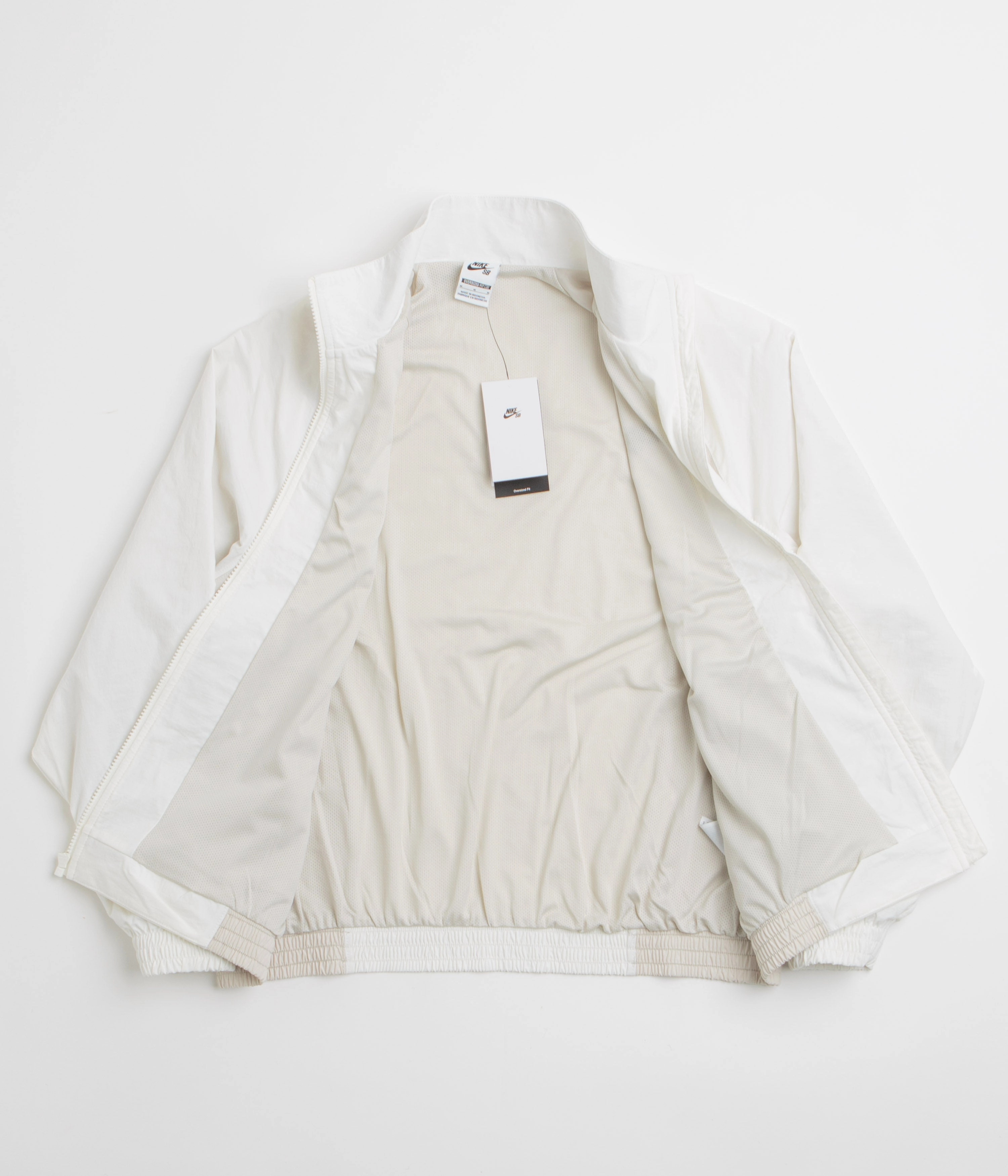 Nike SB Full Zip Woven Jacket - Sail / Light Bone / Black Waterproof Shell