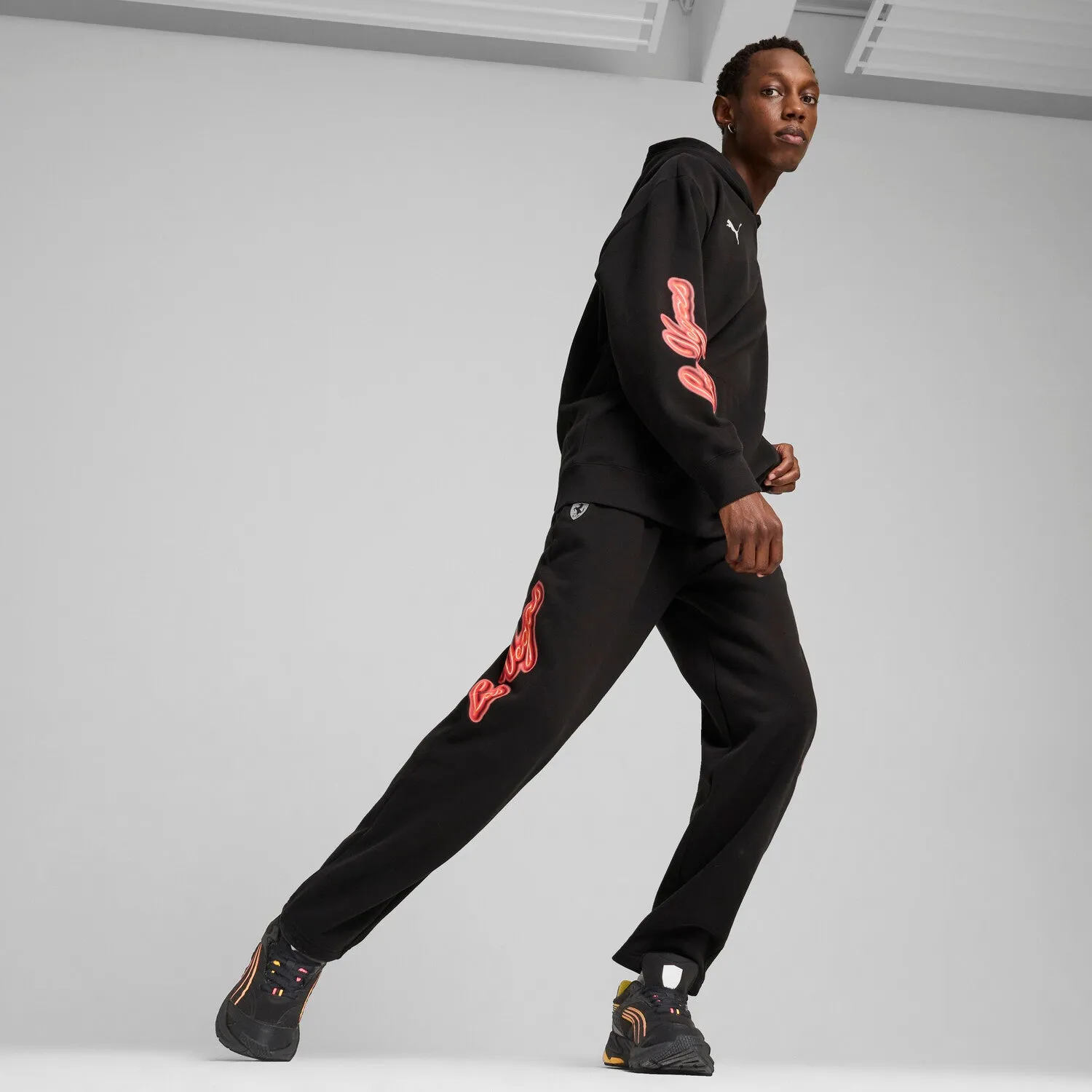 Ferrari Neon Energy PO Hoody - Mens Myth Glow Reflective accents