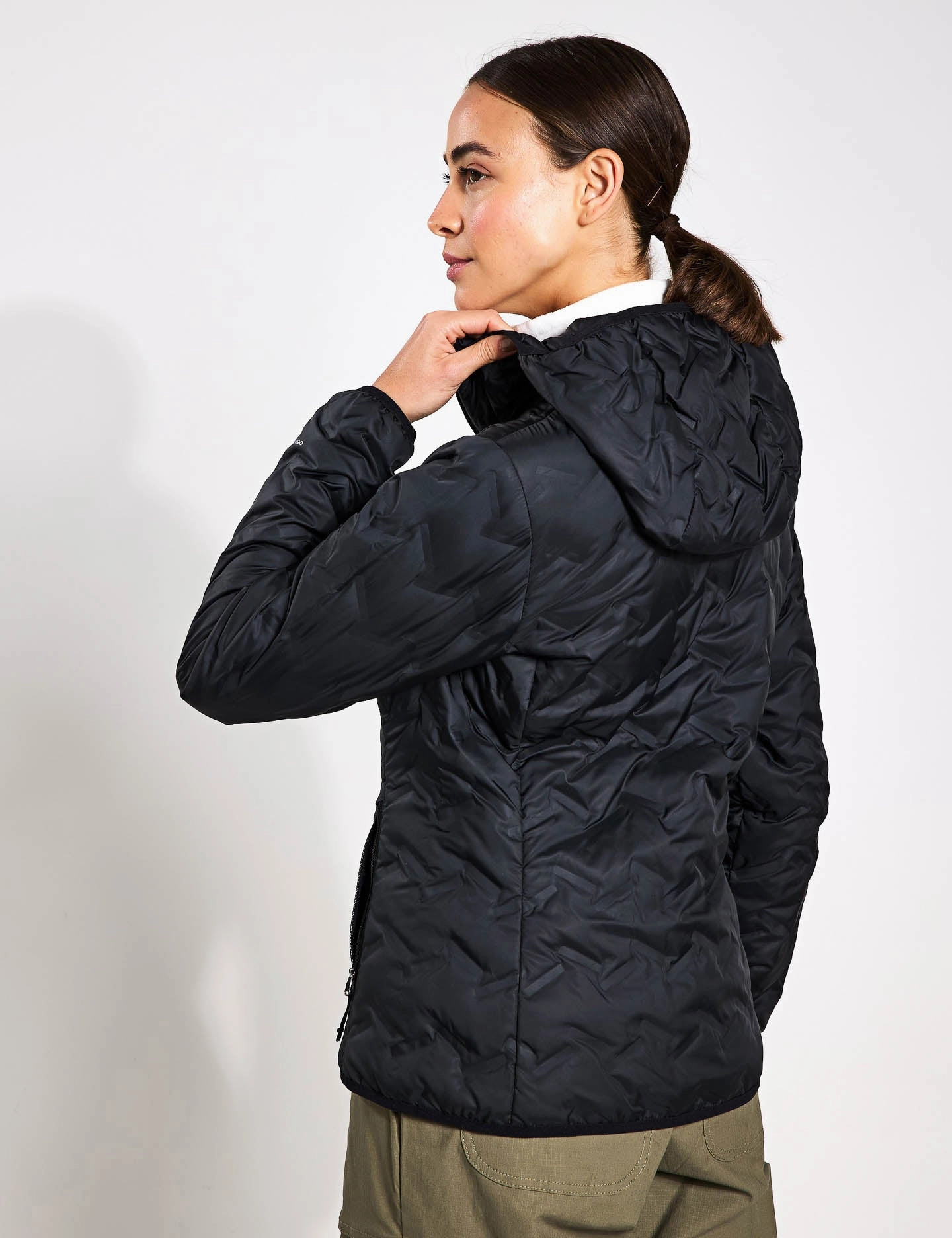 Eco Friendly Textile Delta Ridge II Down Hooded Jacket - Black