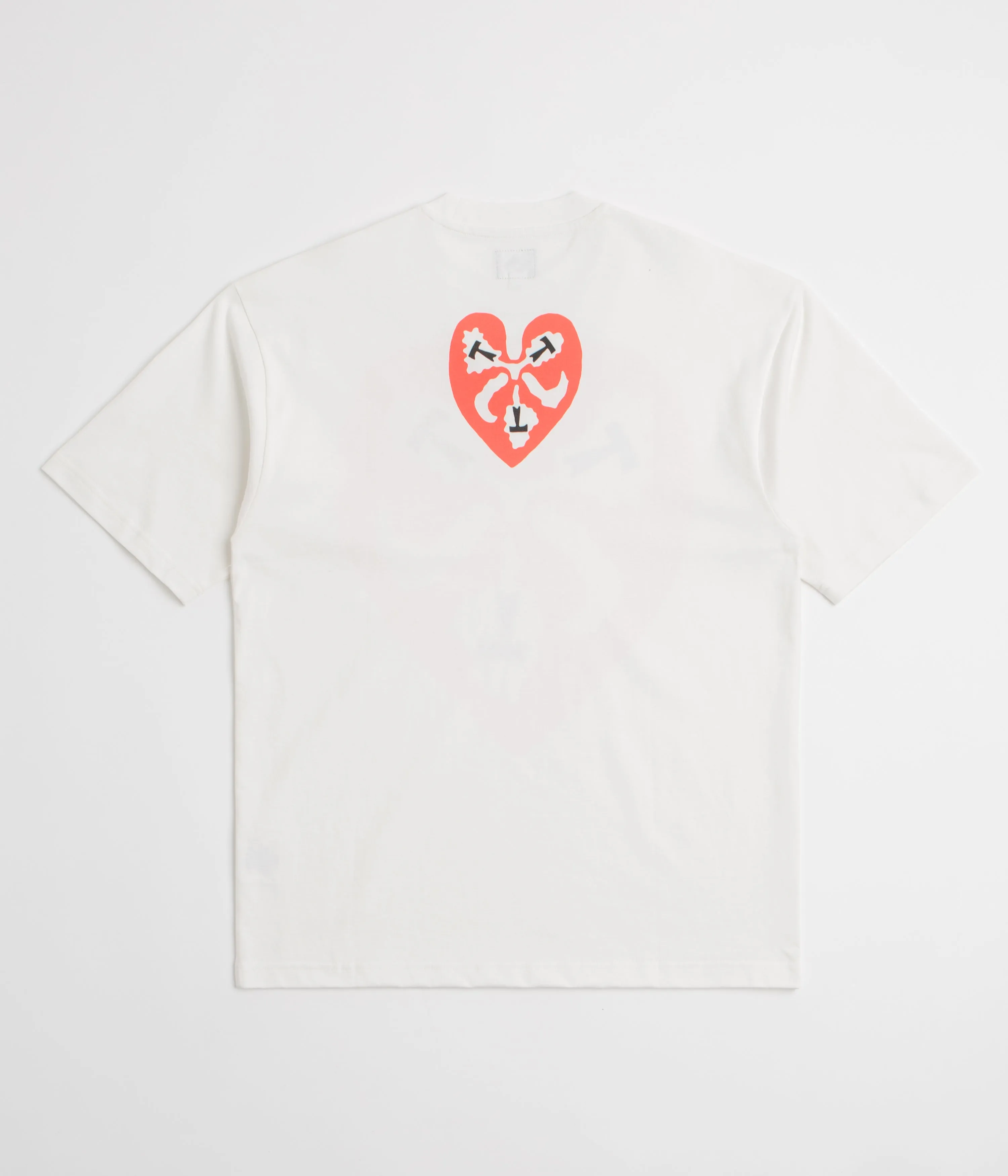 hoodie silhouette fashionability The Trilogy Tapes Heart T-Shirt - White
