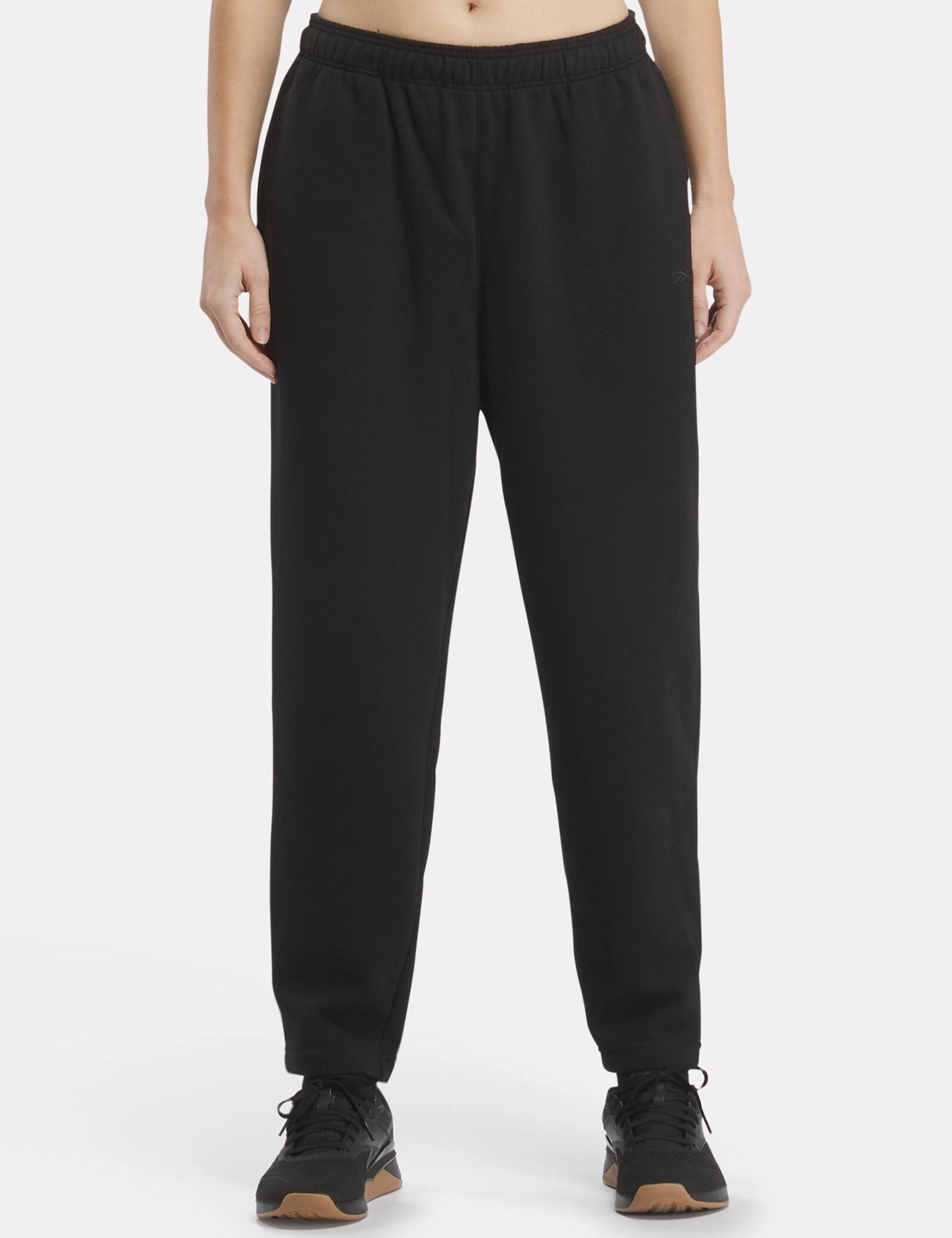 Elastic Free Hemline Lux Pants - Black