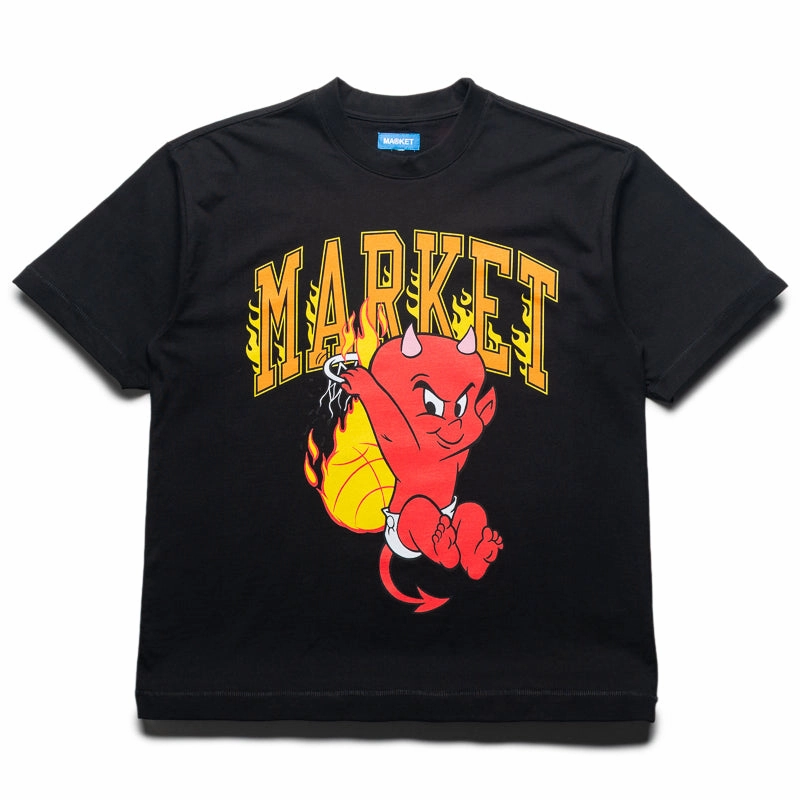 Market x Hot Stuff Dunk Tee - Black rooftop event